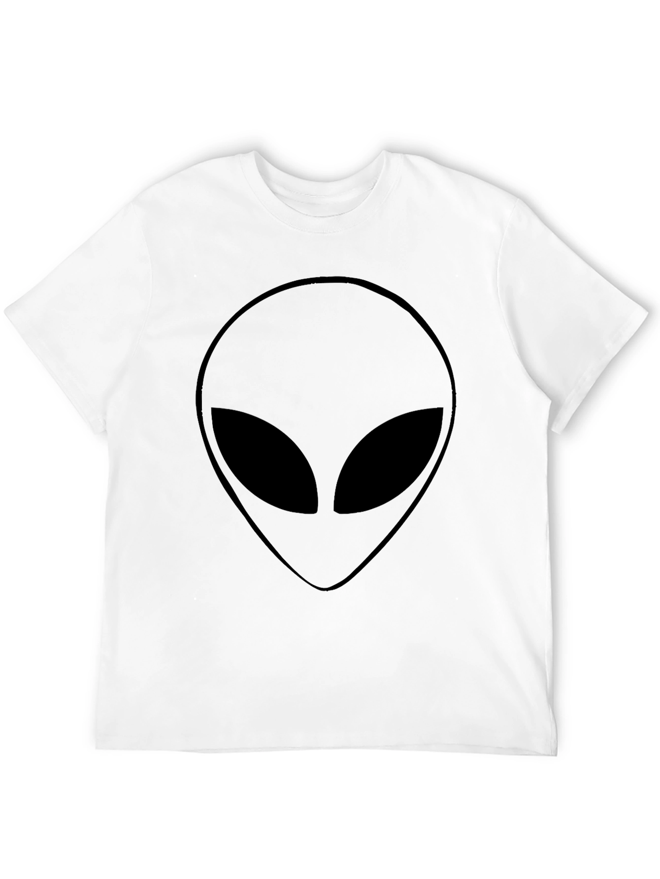 Alien Face Graphic Tee - Black
