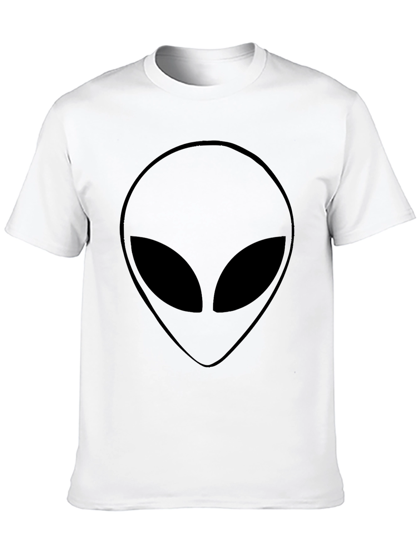 Alien Face Graphic Tee - Black
