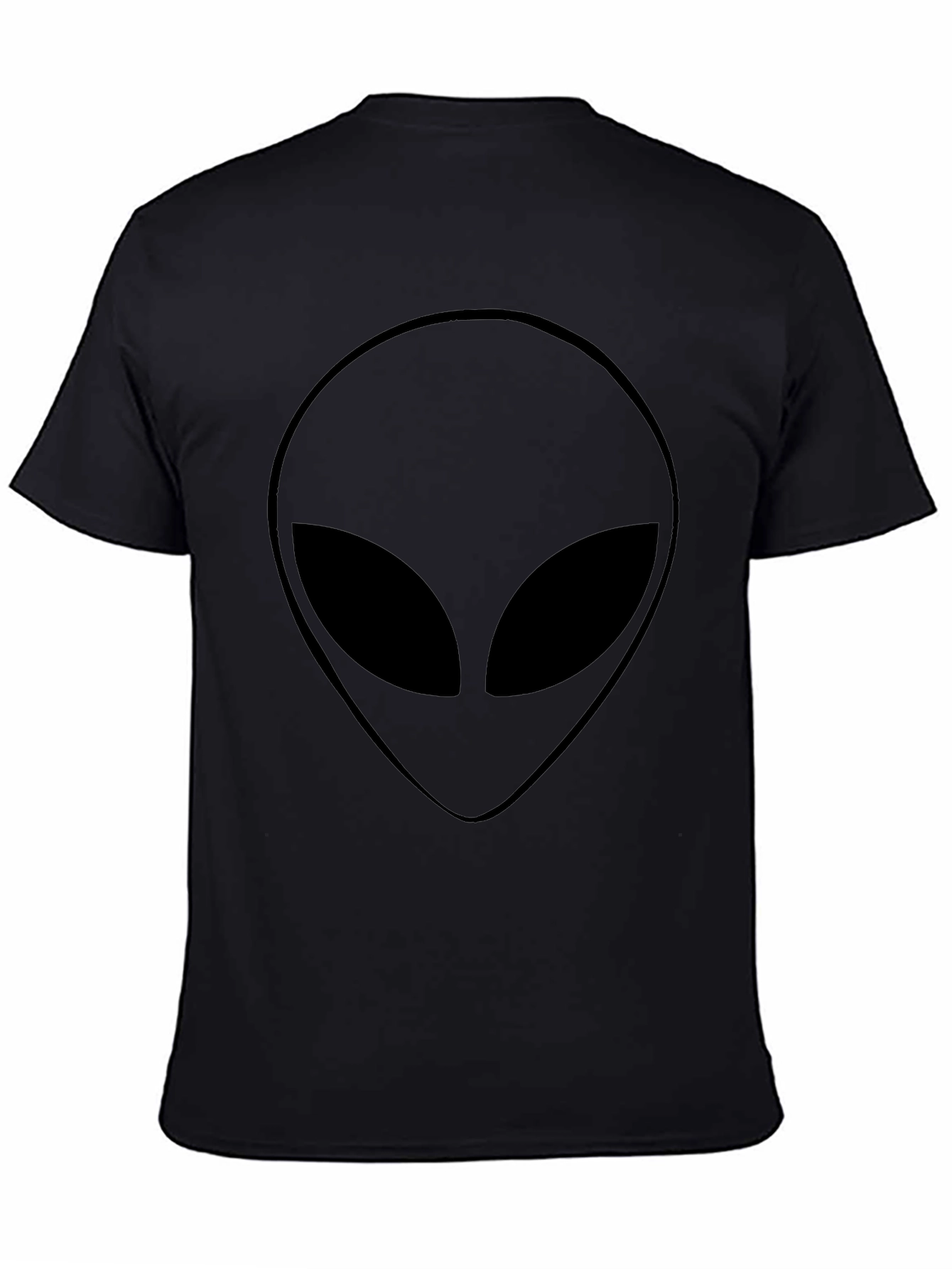Alien Face Graphic Tee - Black