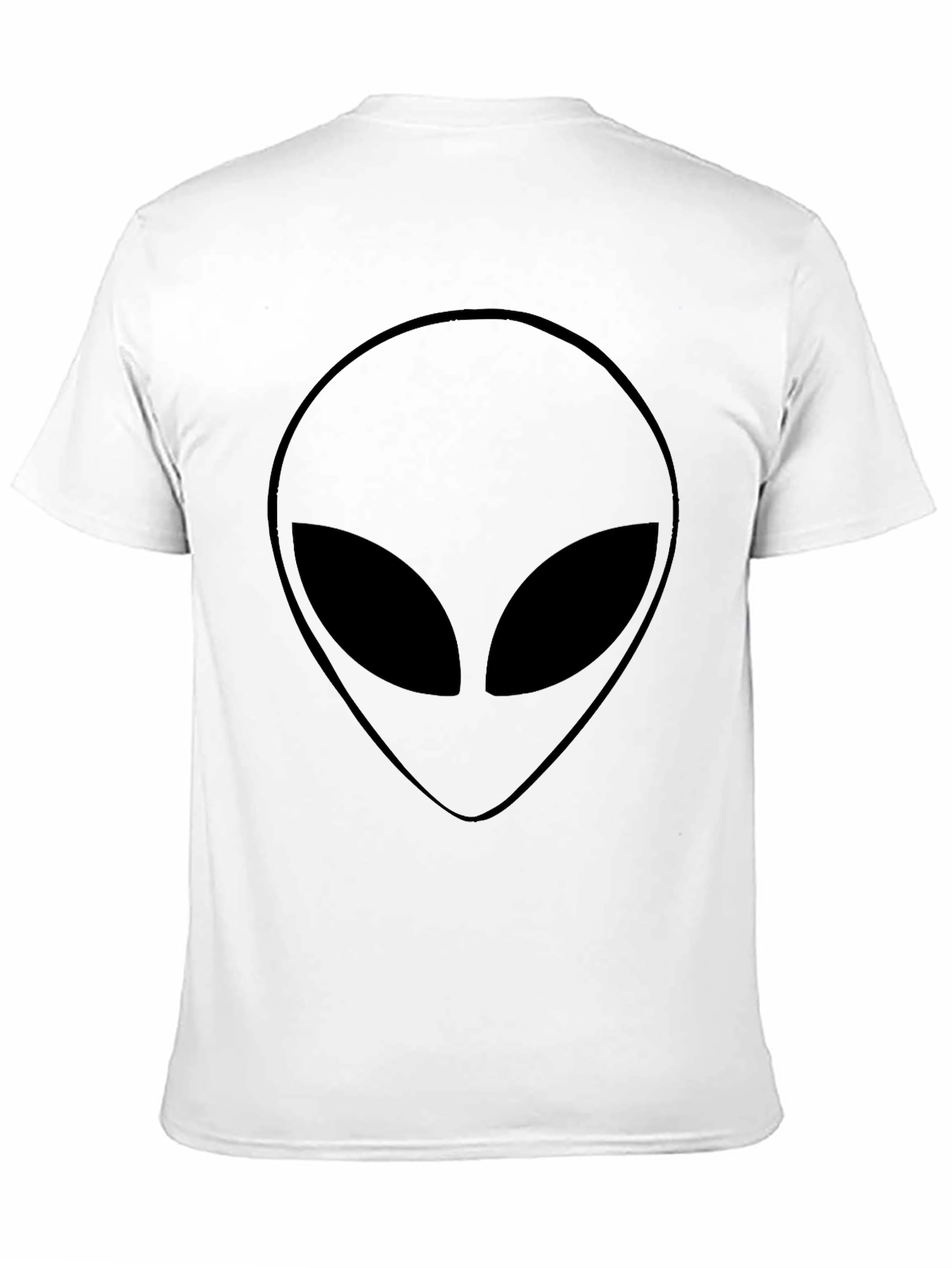 Alien Face Graphic Tee - Black