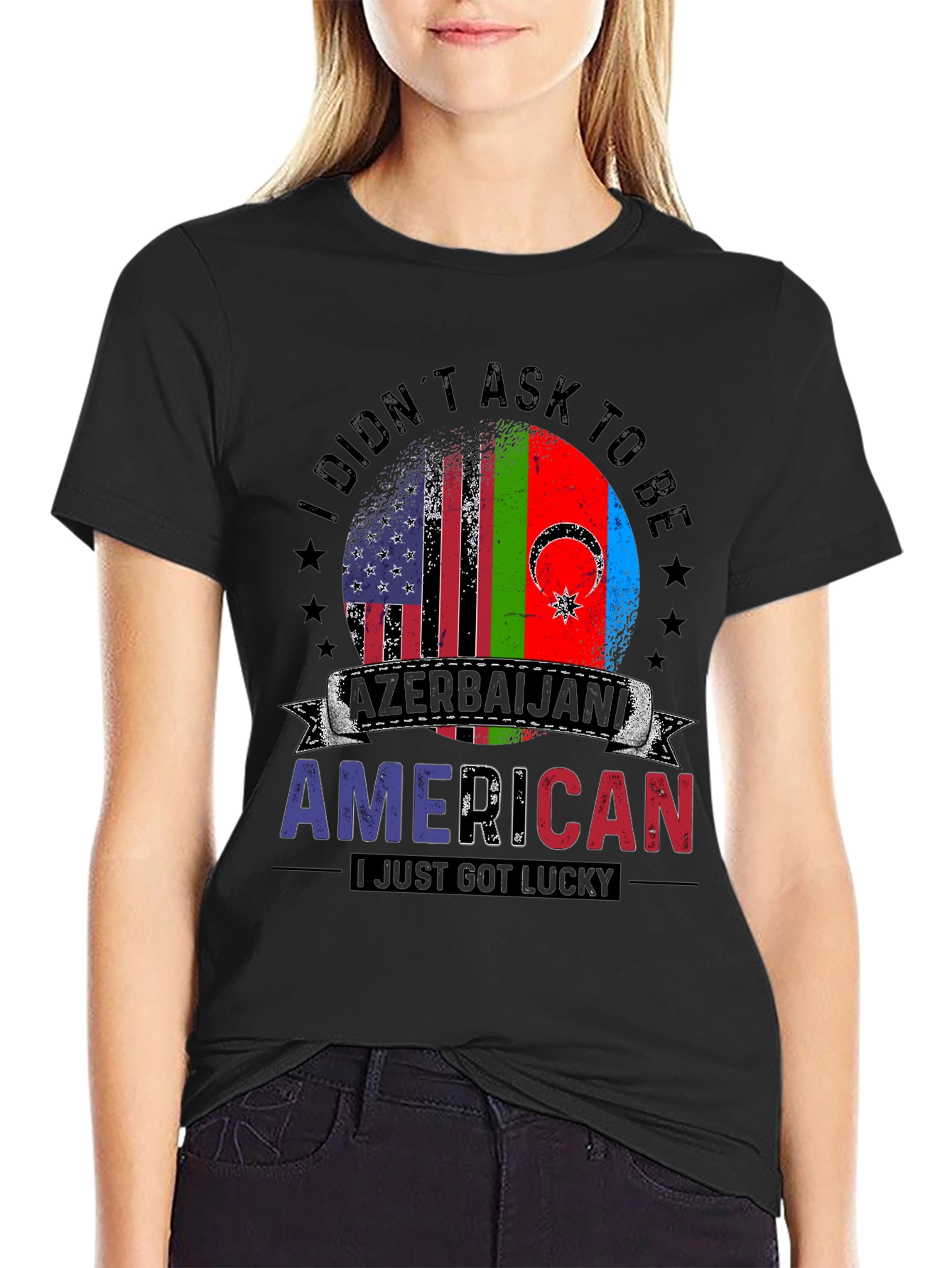 Azerbaijani American Lucky Flag T-Shirt