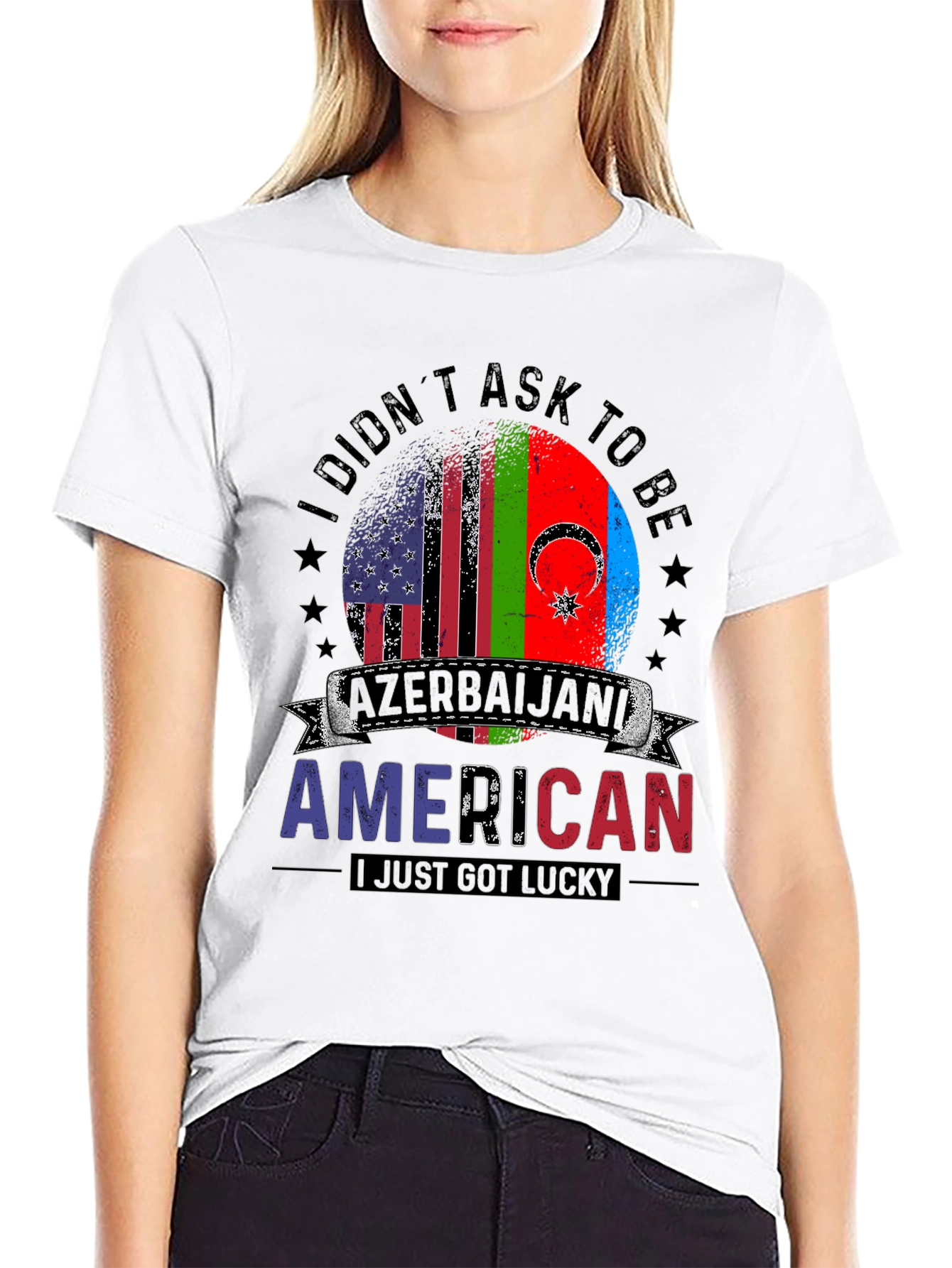 Azerbaijani American Lucky Flag T-Shirt