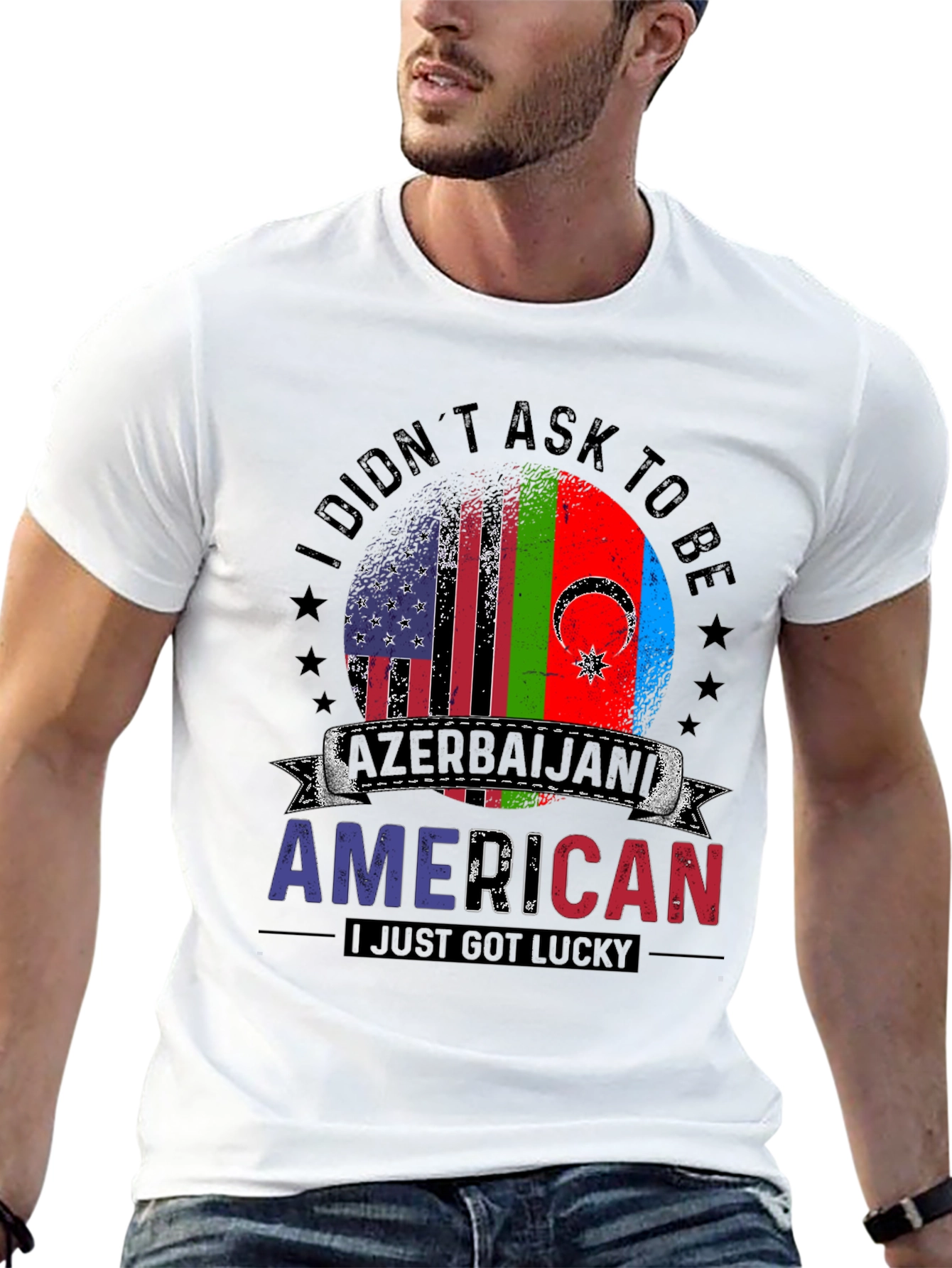 Azerbaijani American Lucky Flag T-Shirt