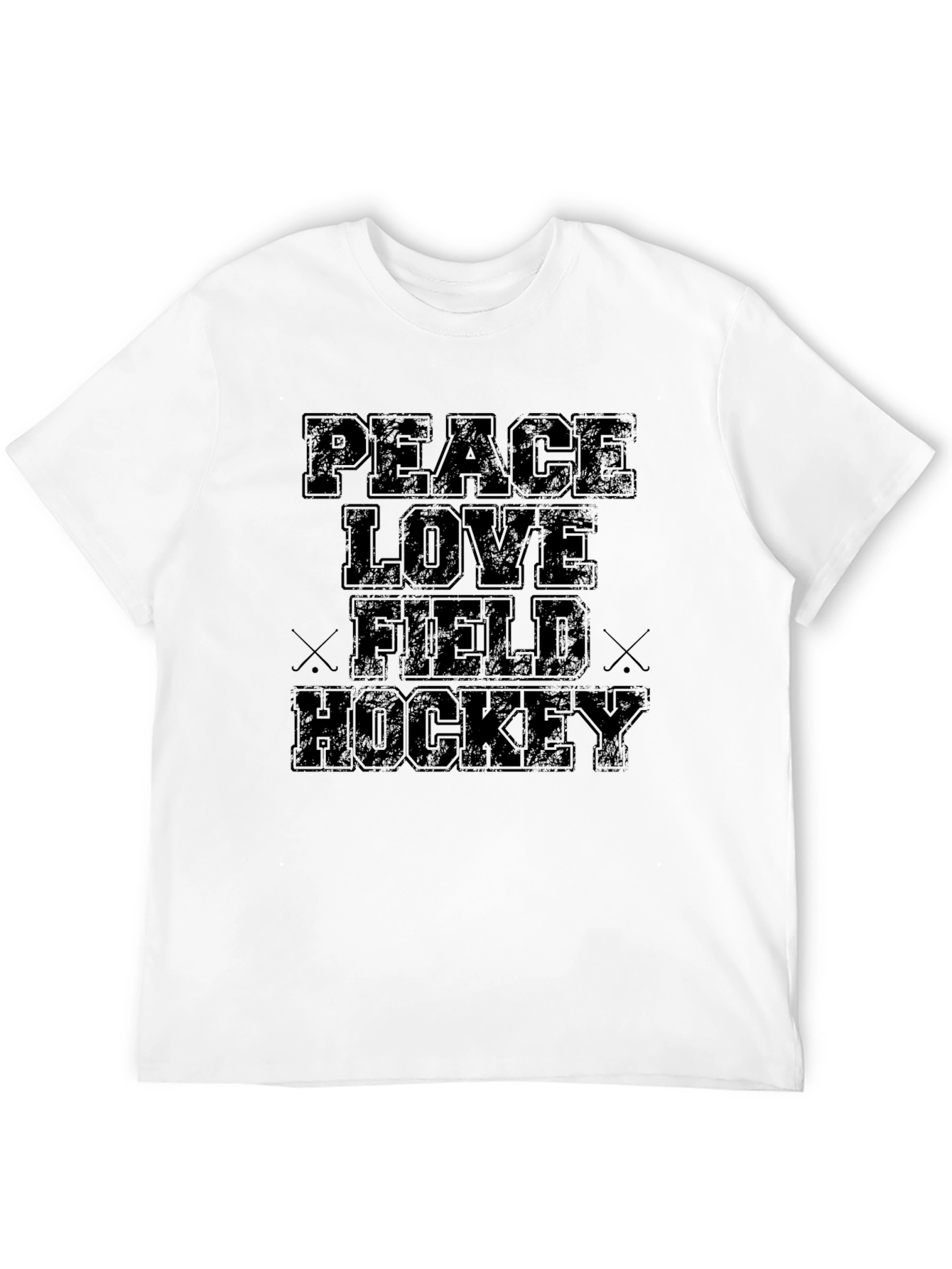 Peace Love Field Hockey Black Graphic Tee
