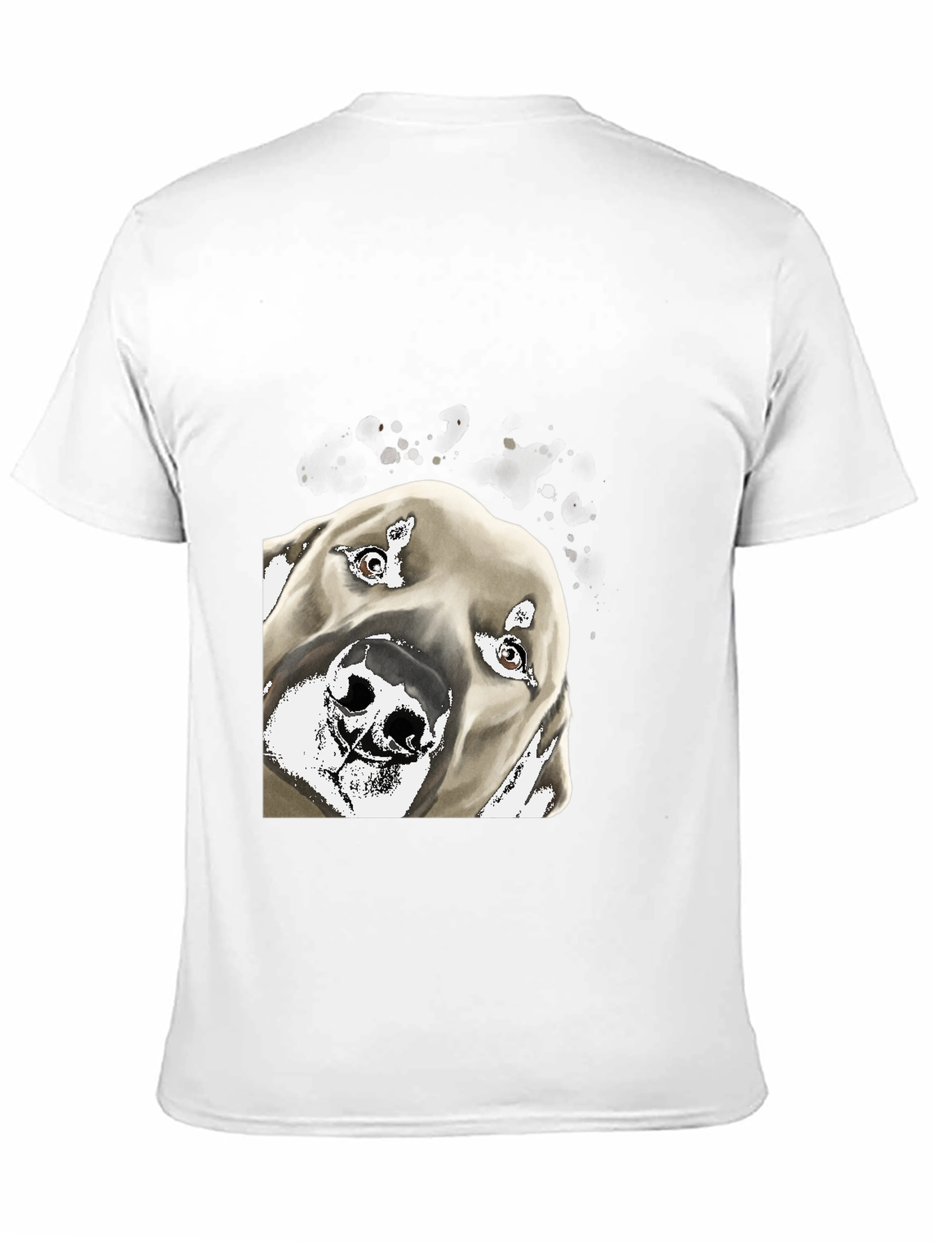 Dog Portrait Graphic Tee - Mens Black T-Shirt