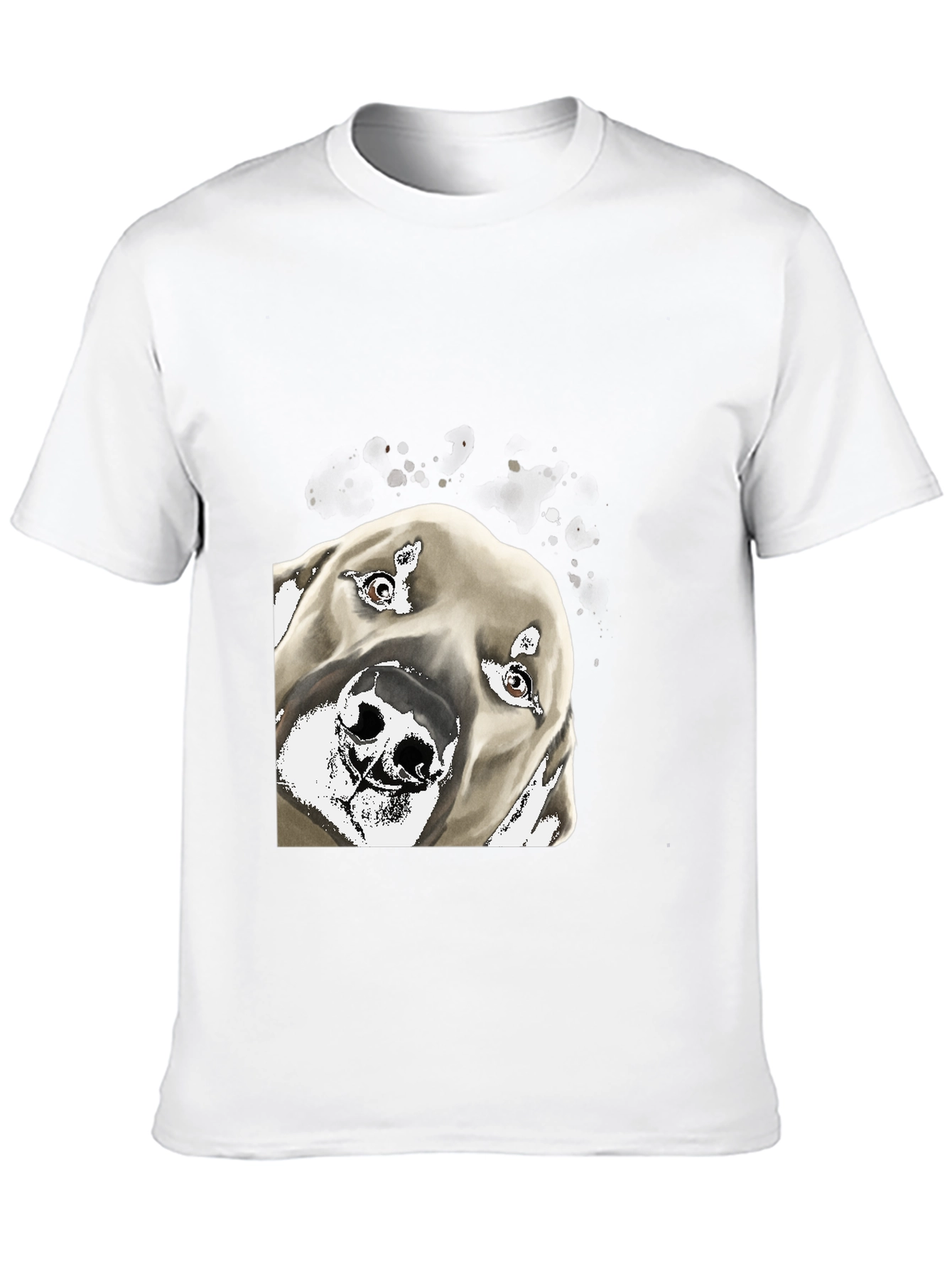 Dog Portrait Graphic Tee - Mens Black T-Shirt