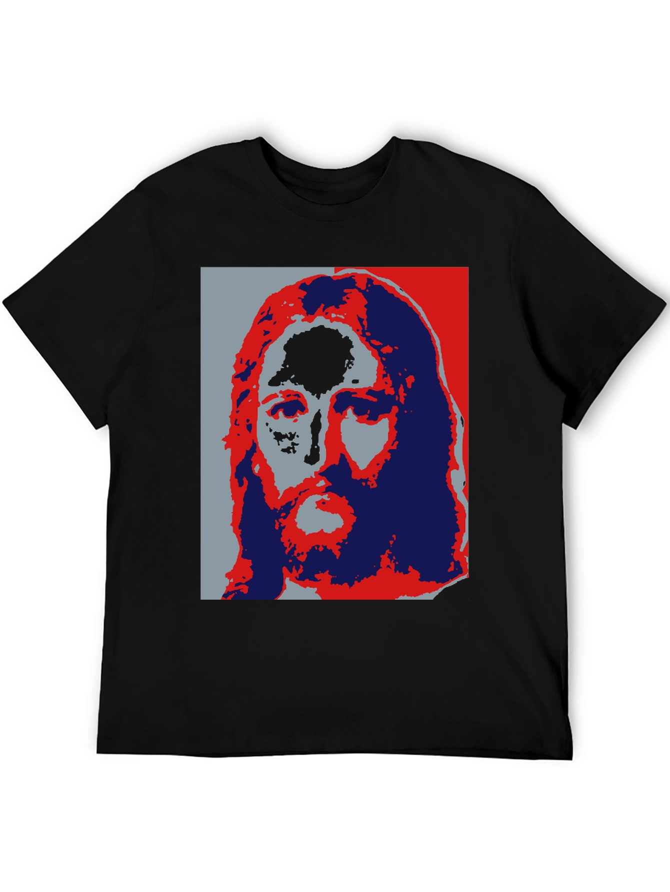 Pop Art Jesus Graphic Tee - Black
