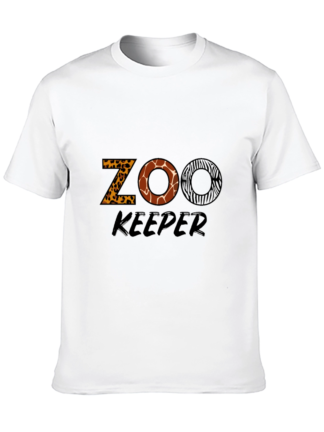 Zoo Keeper Animal Print Graphic T-Shirt