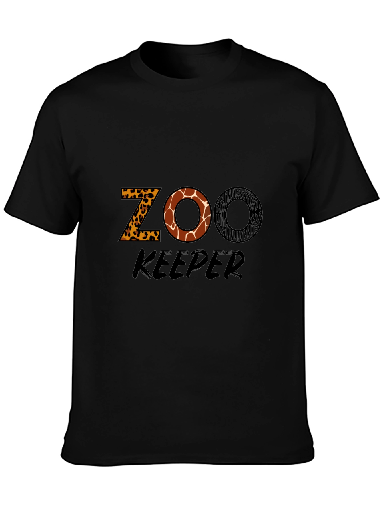 Zoo Keeper Animal Print Graphic T-Shirt