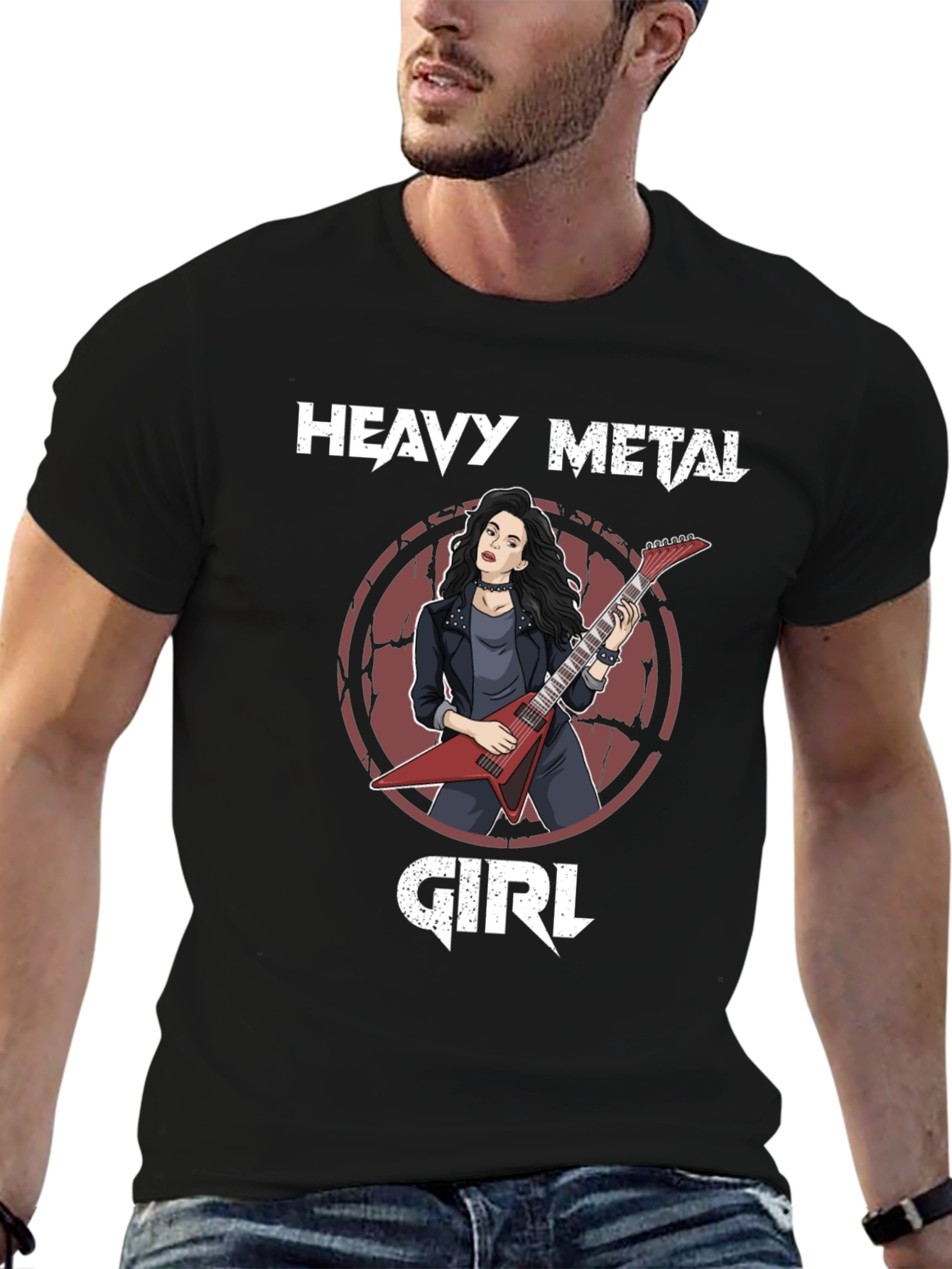 Heavy Metal Girl Graphic T-Shirt - Rocker Tee