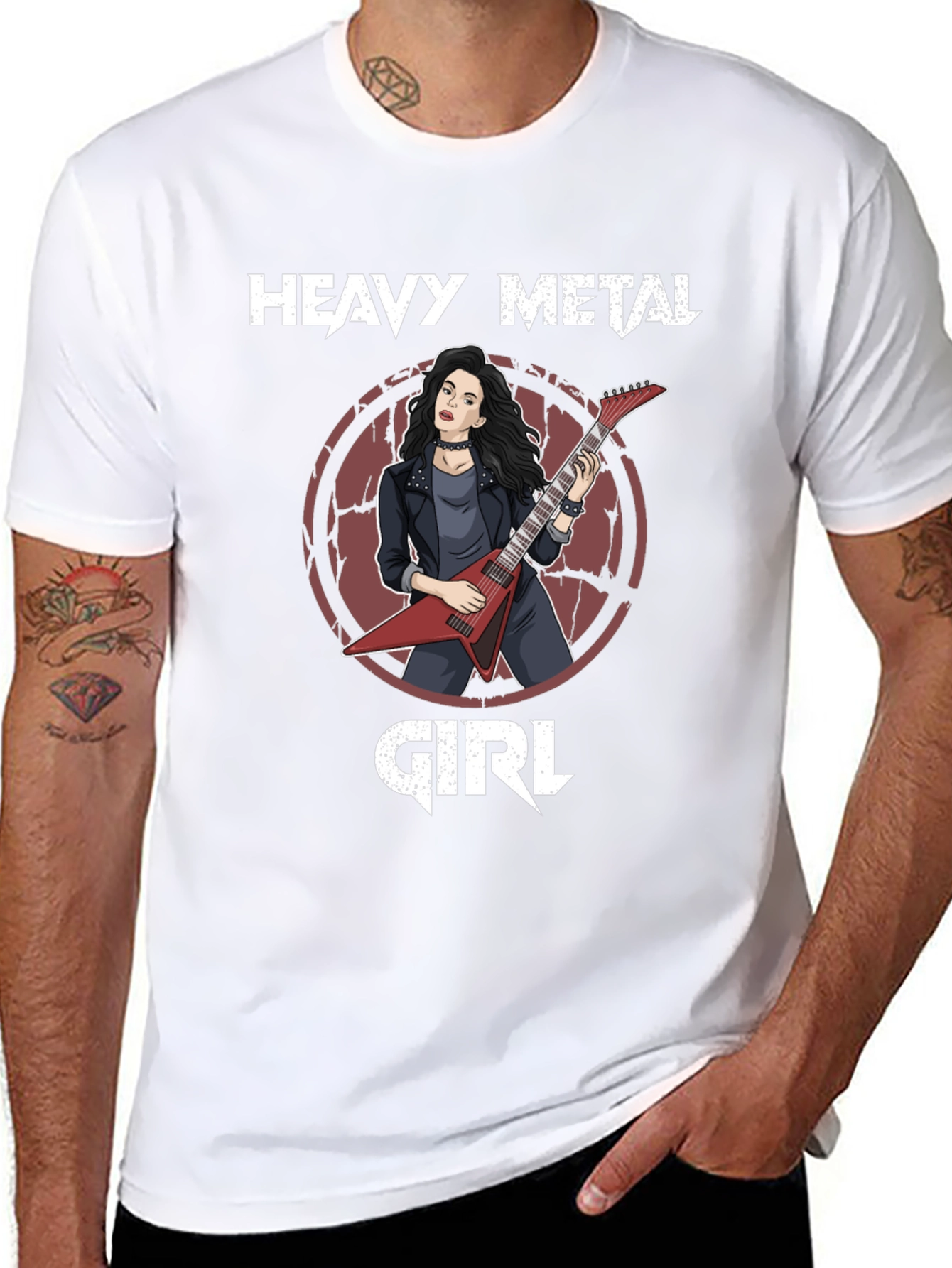 Heavy Metal Girl Graphic T-Shirt - Rocker Tee