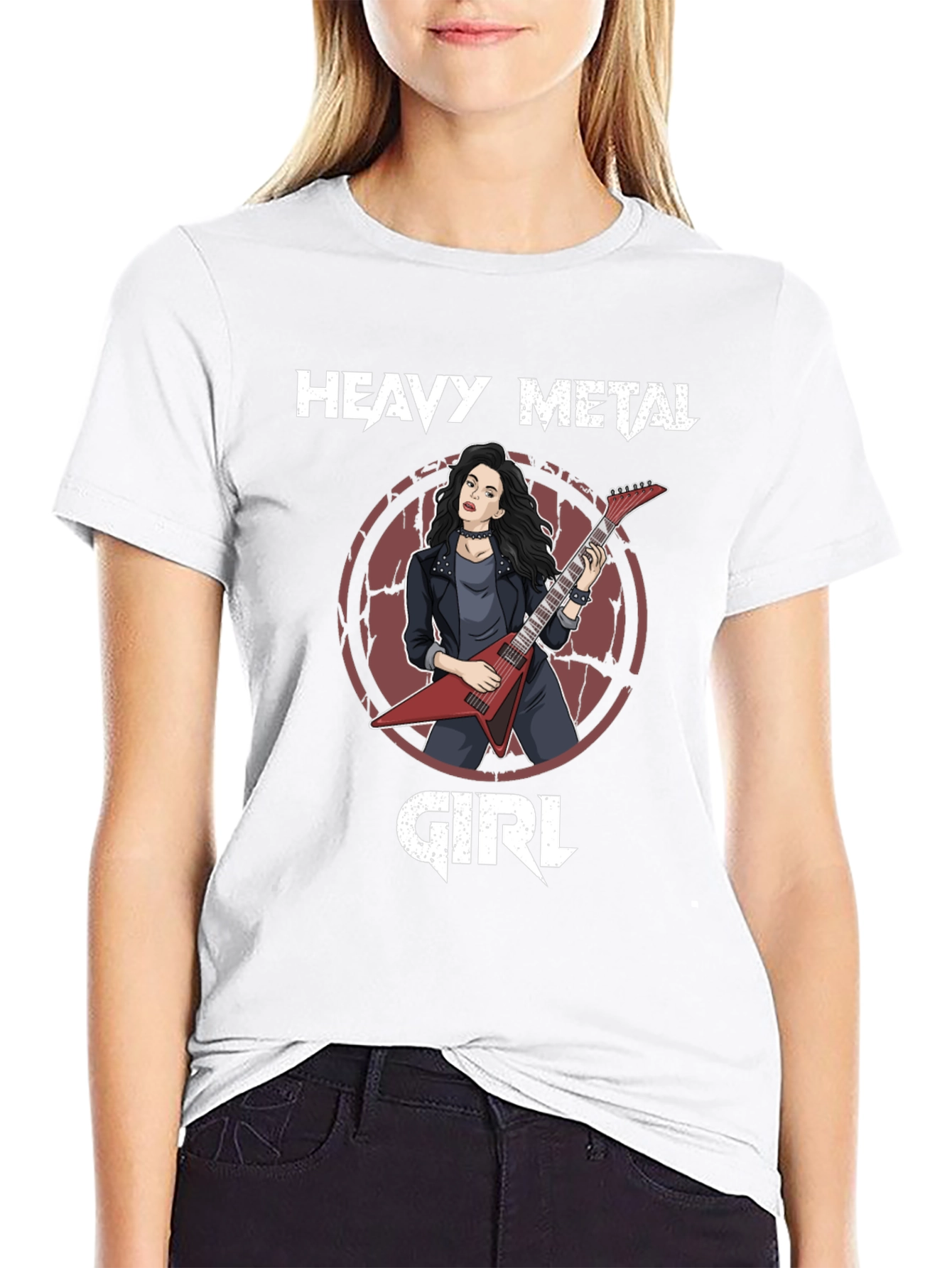 Heavy Metal Girl Graphic T-Shirt - Rocker Tee