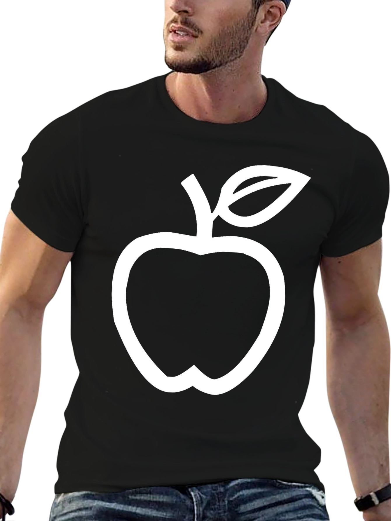 Black Apple Graphic T-Shirt
