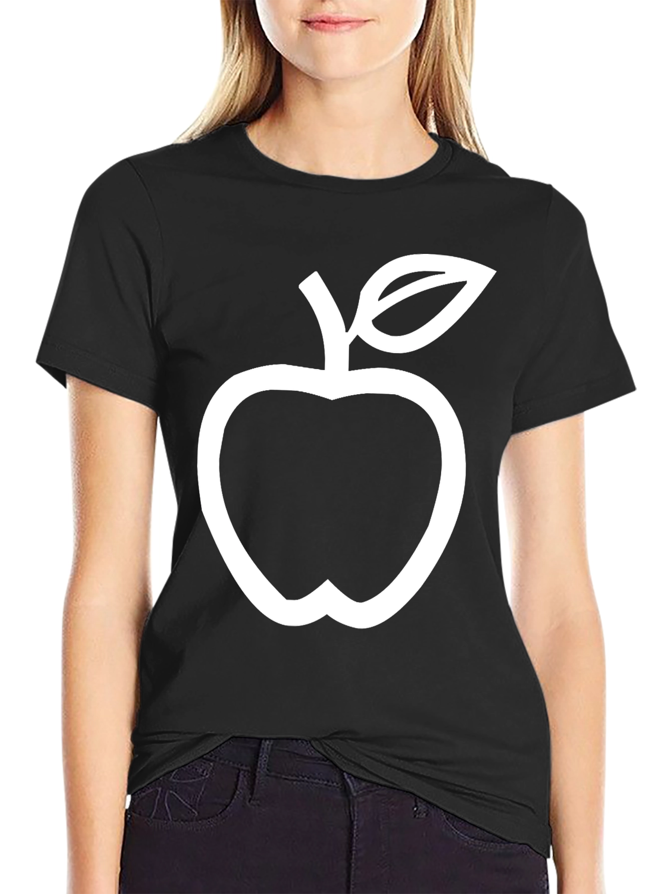 Black Apple Graphic T-Shirt