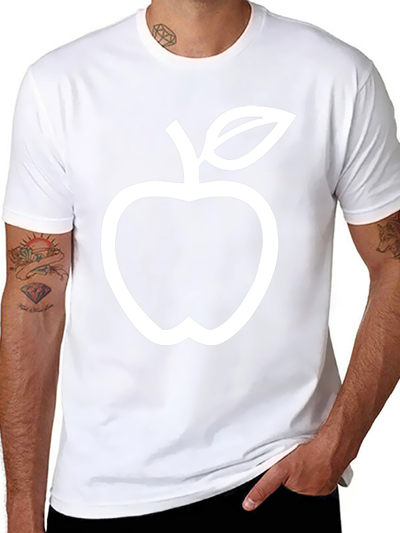 Black Apple Graphic T-Shirt