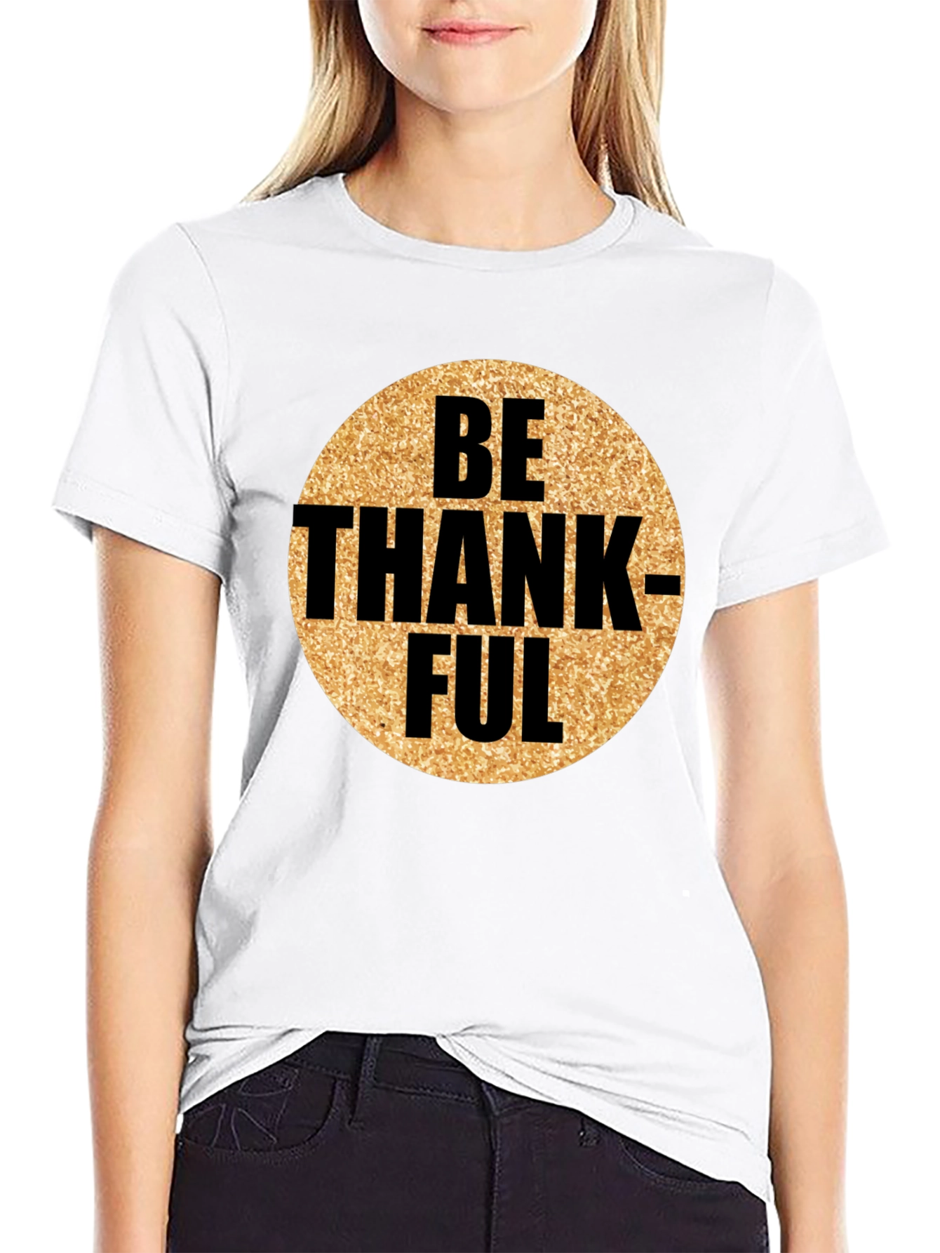 Be Thankful Graphic Tee - Mens Black T-Shirt