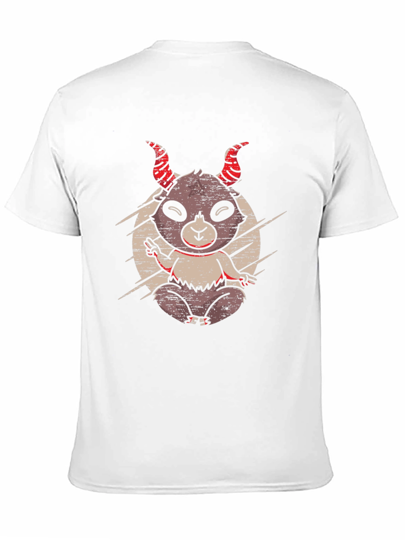 Devil Goat Graphic T-Shirt - Mens Casual Tee
