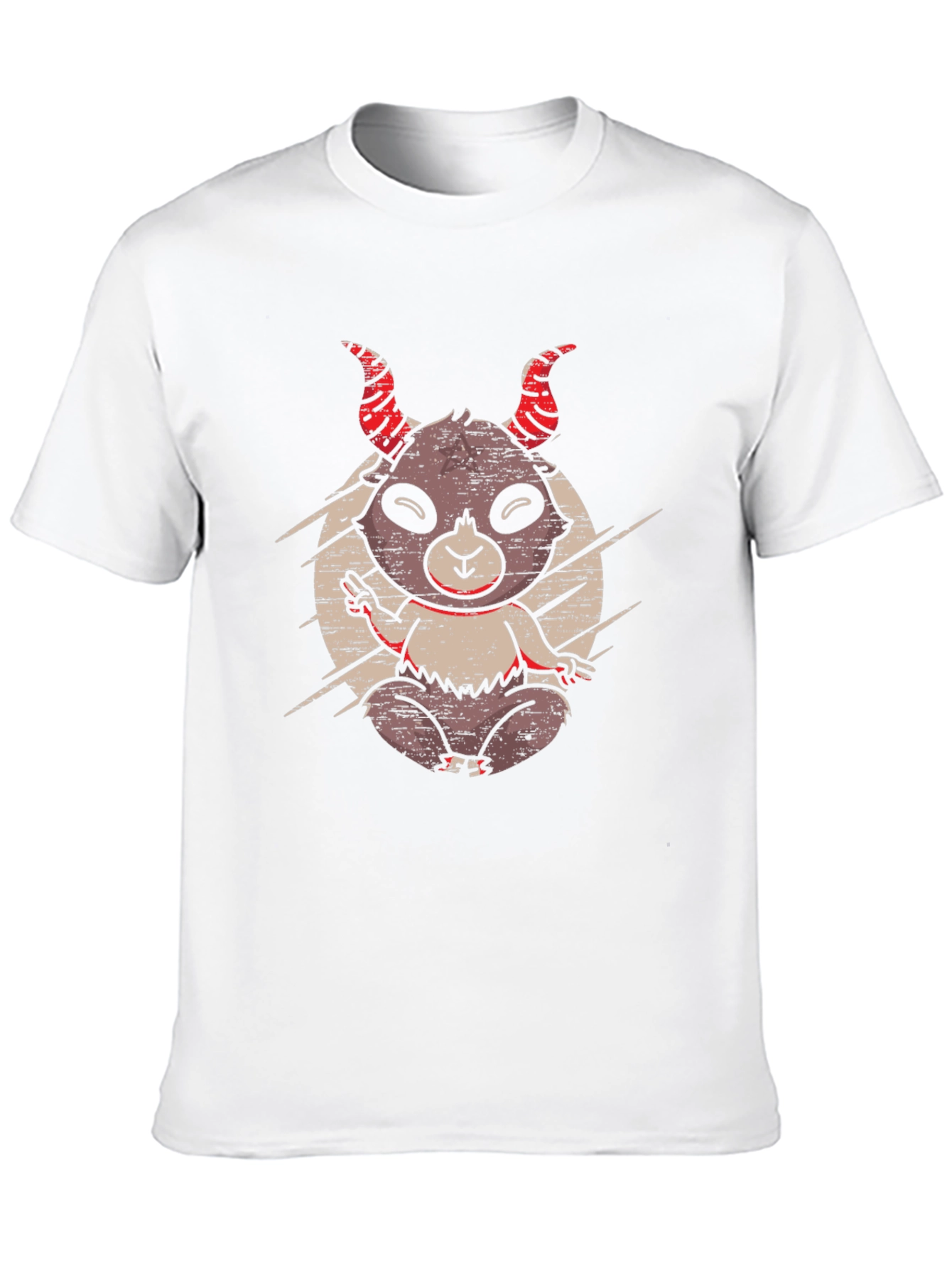 Devil Goat Graphic T-Shirt - Mens Casual Tee