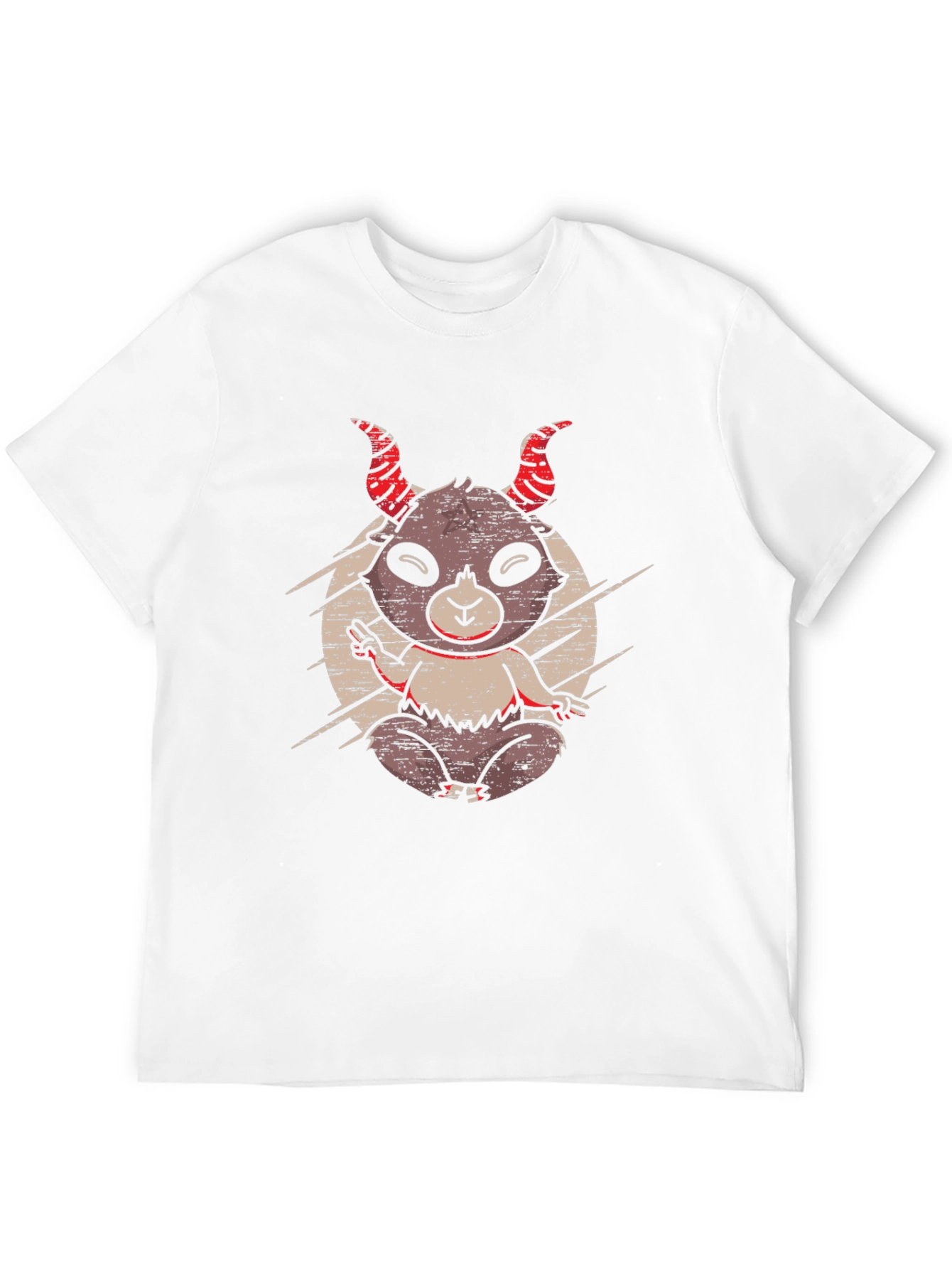 Devil Goat Graphic T-Shirt - Mens Casual Tee