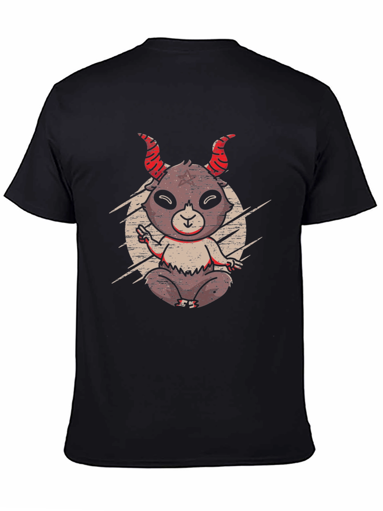 Devil Goat Graphic T-Shirt - Mens Casual Tee