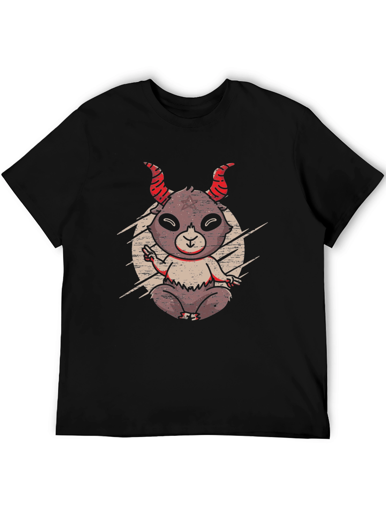 Devil Goat Graphic T-Shirt - Mens Casual Tee