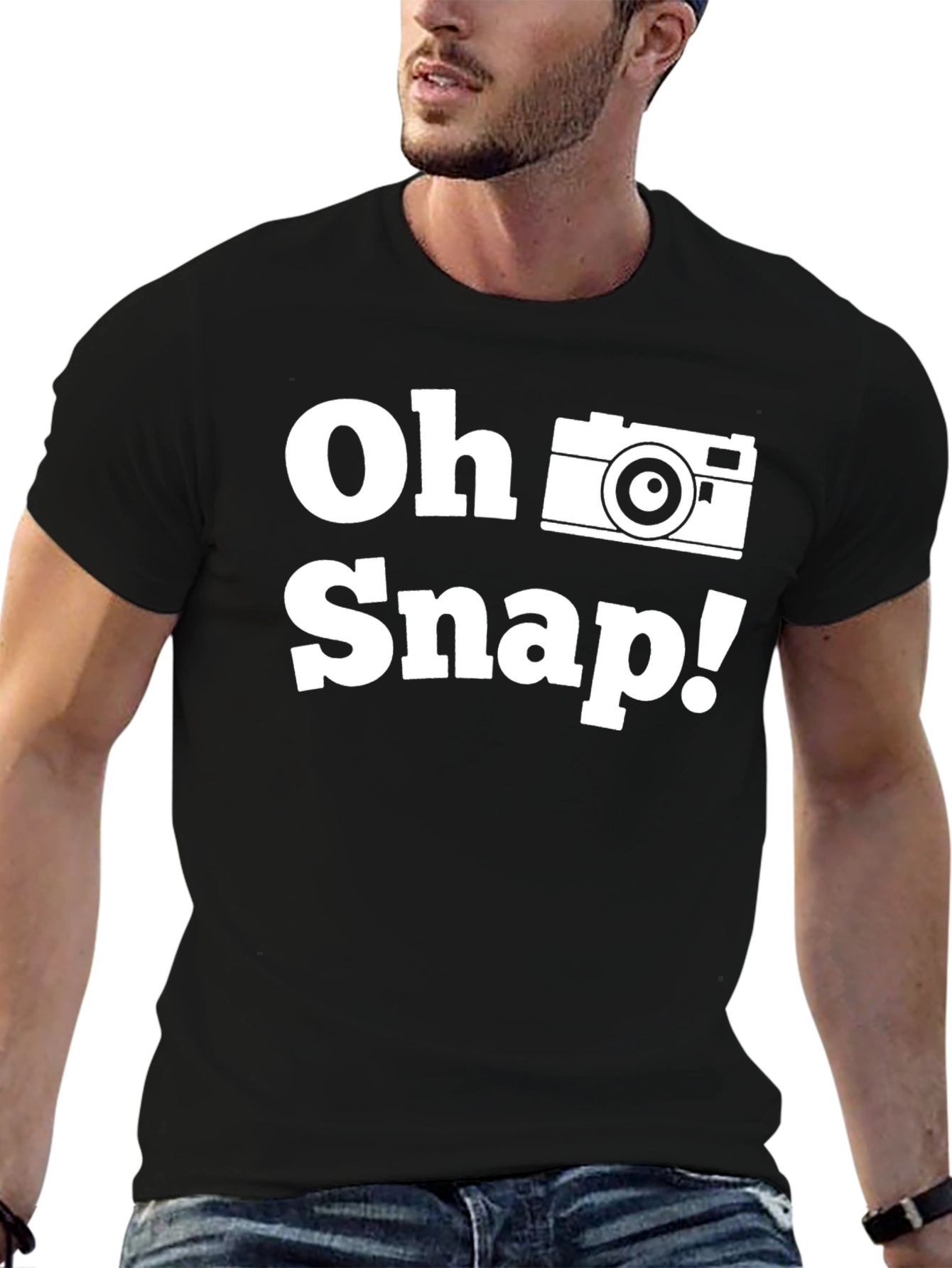 Oh Snap! Camera Graphic T-Shirt - Trendy Photo Tee