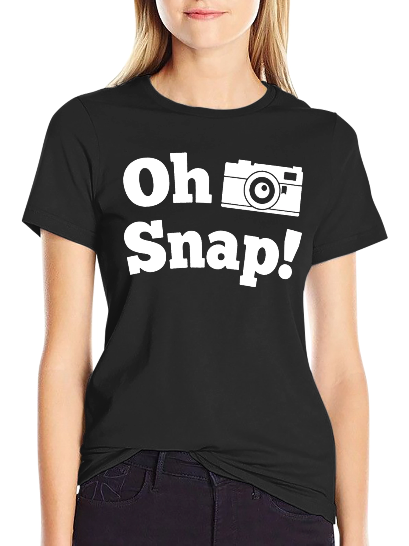 Oh Snap! Camera Graphic T-Shirt - Trendy Photo Tee