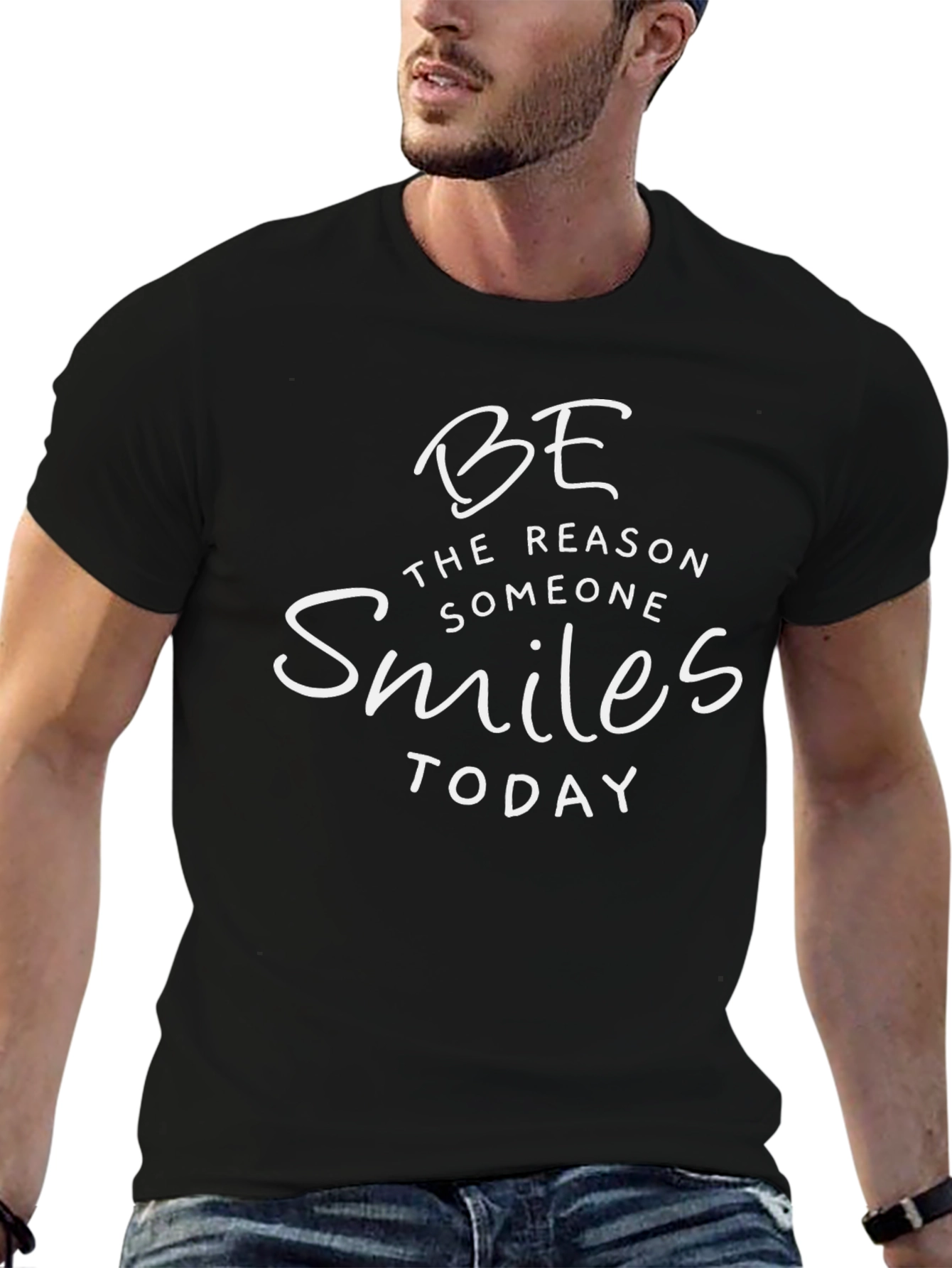 Be The Reason Someone Smiles Today Black T-Shirt