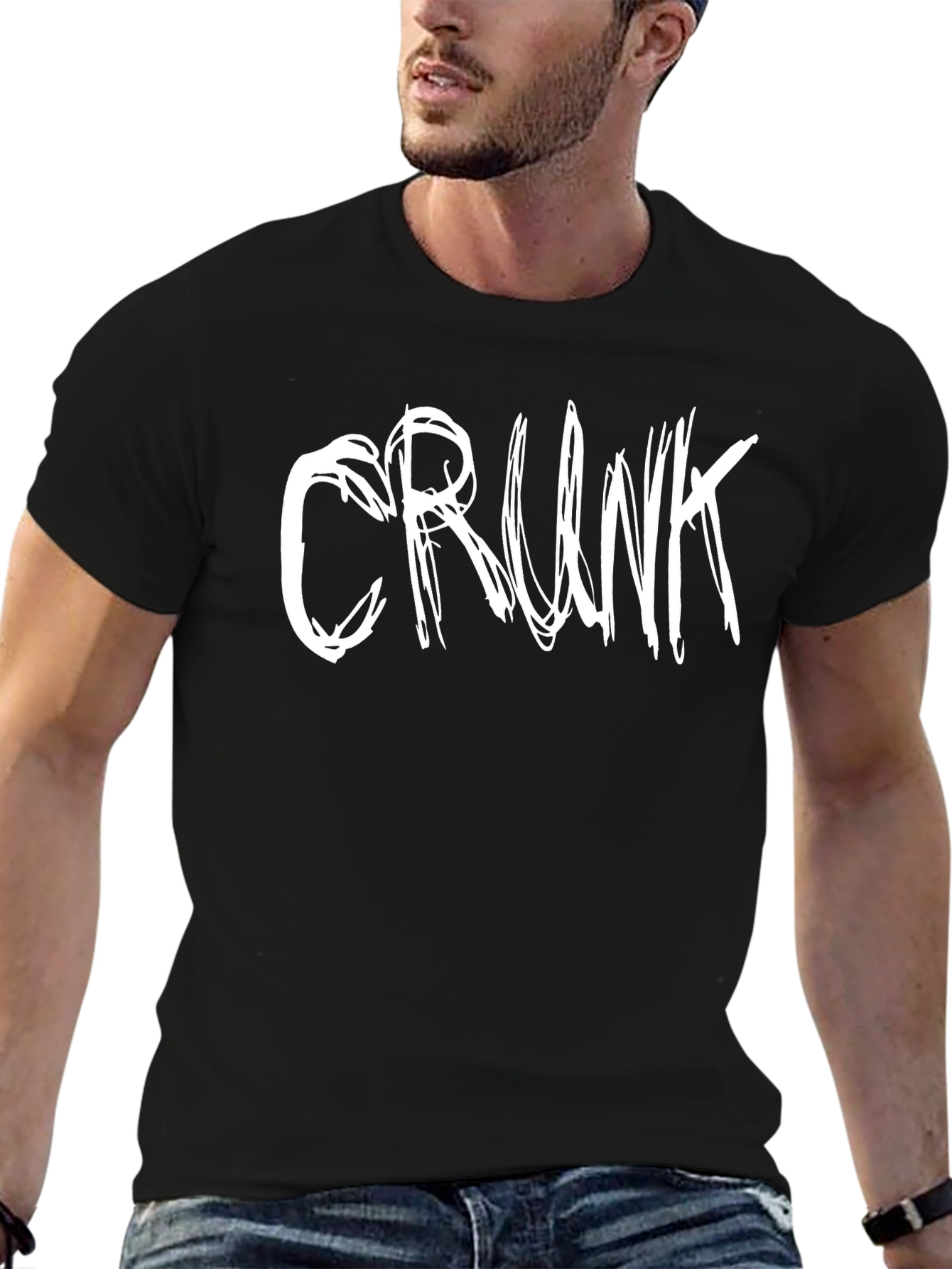 Crunk Graphic Tee - Cool Black Casual Shirt