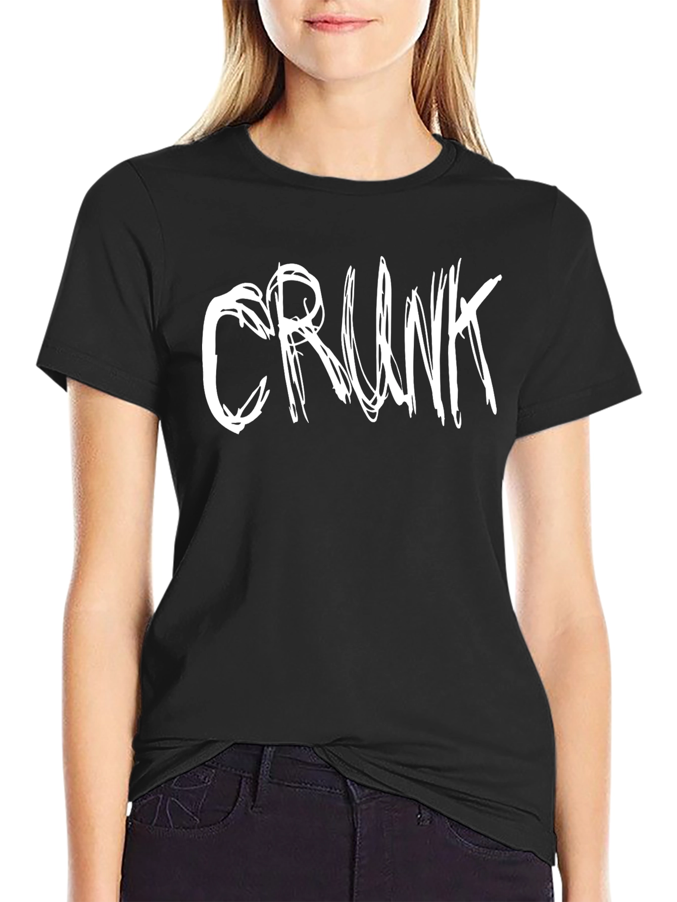 Crunk Graphic Tee - Cool Black Casual Shirt