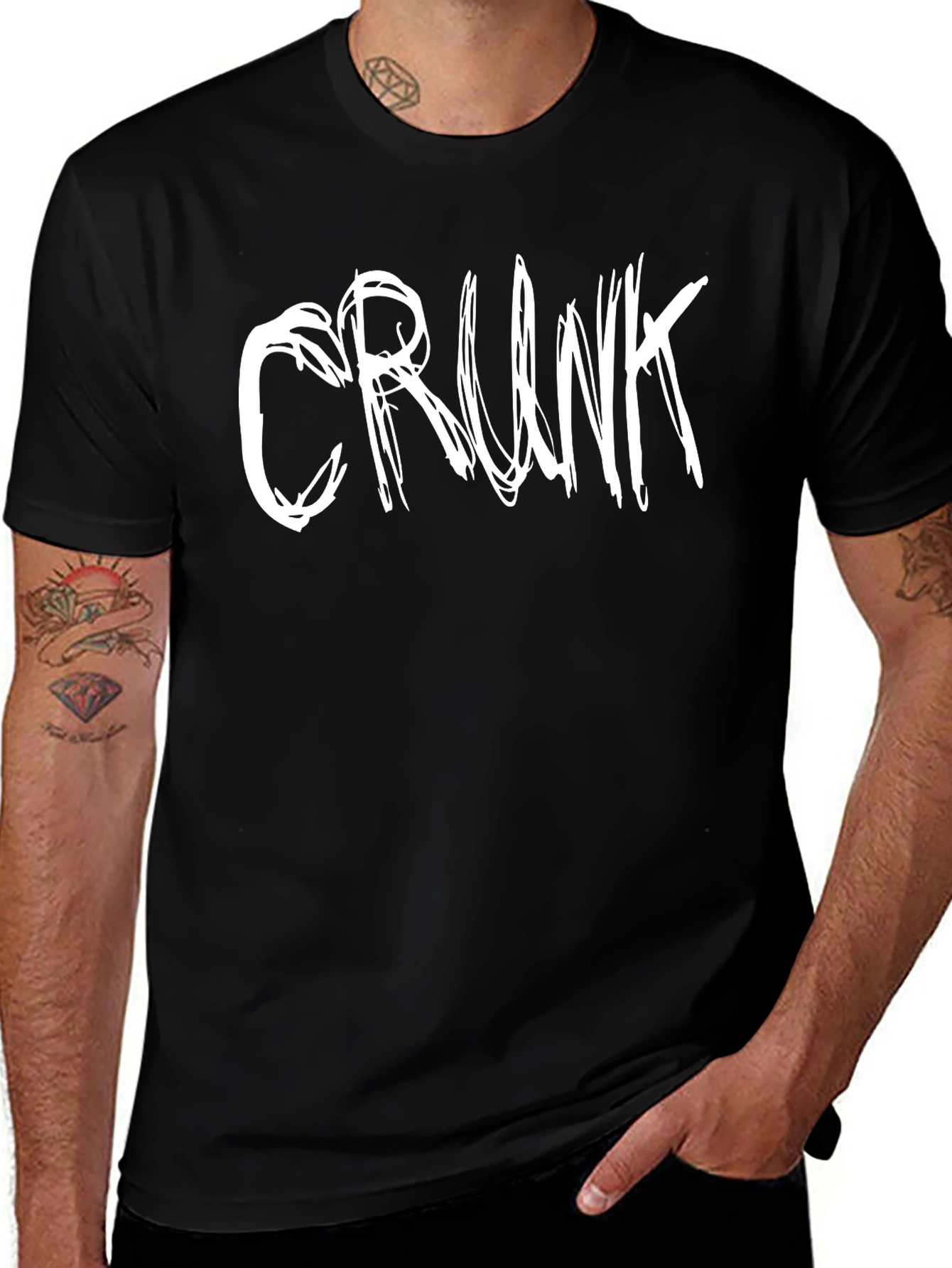 Crunk Graphic Tee - Cool Black Casual Shirt