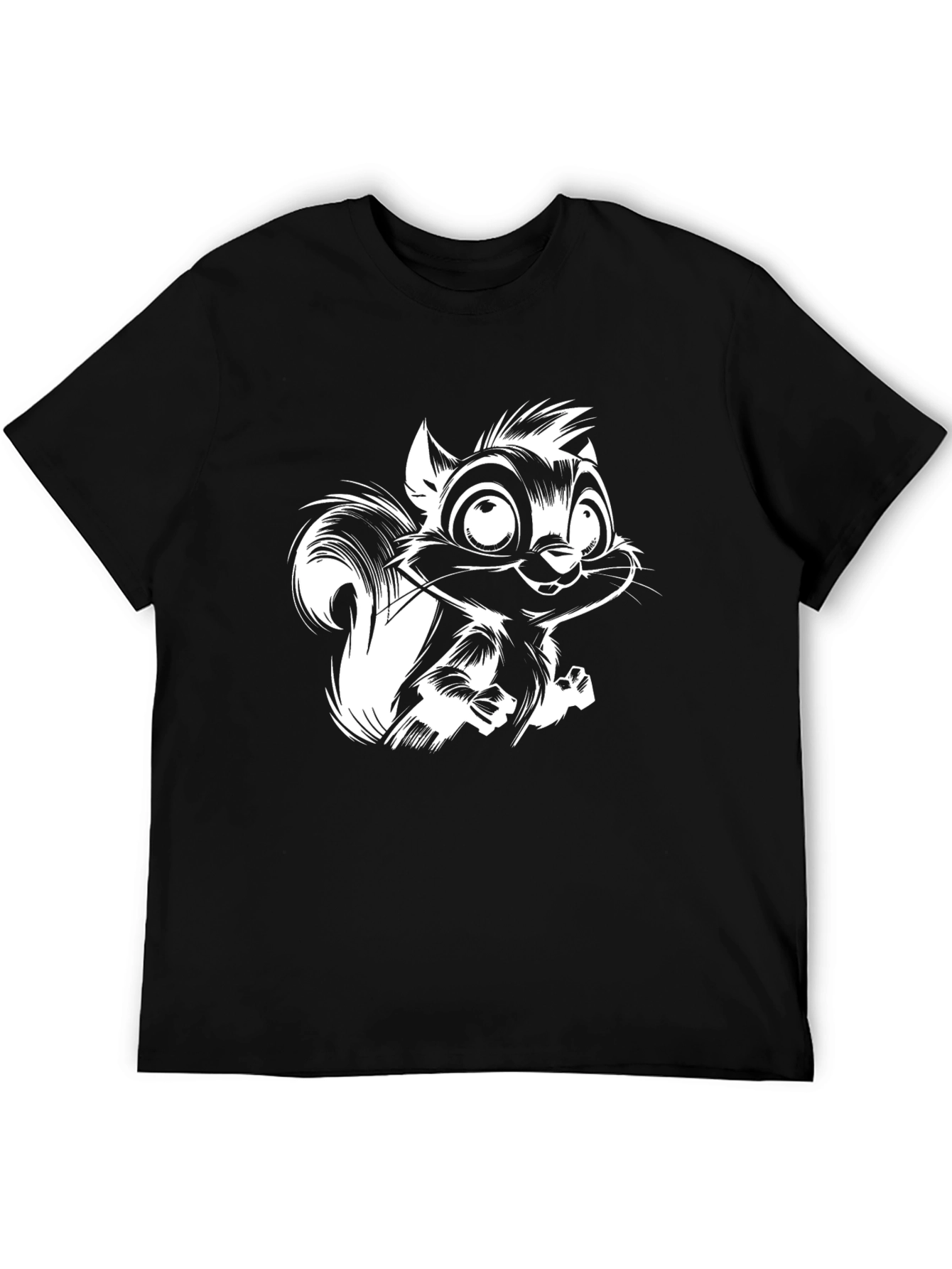 Squirrel Graphic Black T-Shirt