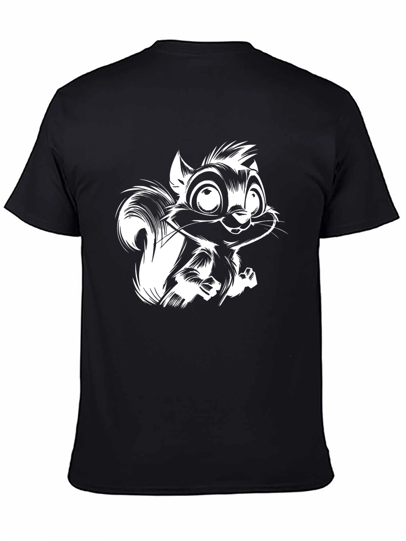 Squirrel Graphic Black T-Shirt