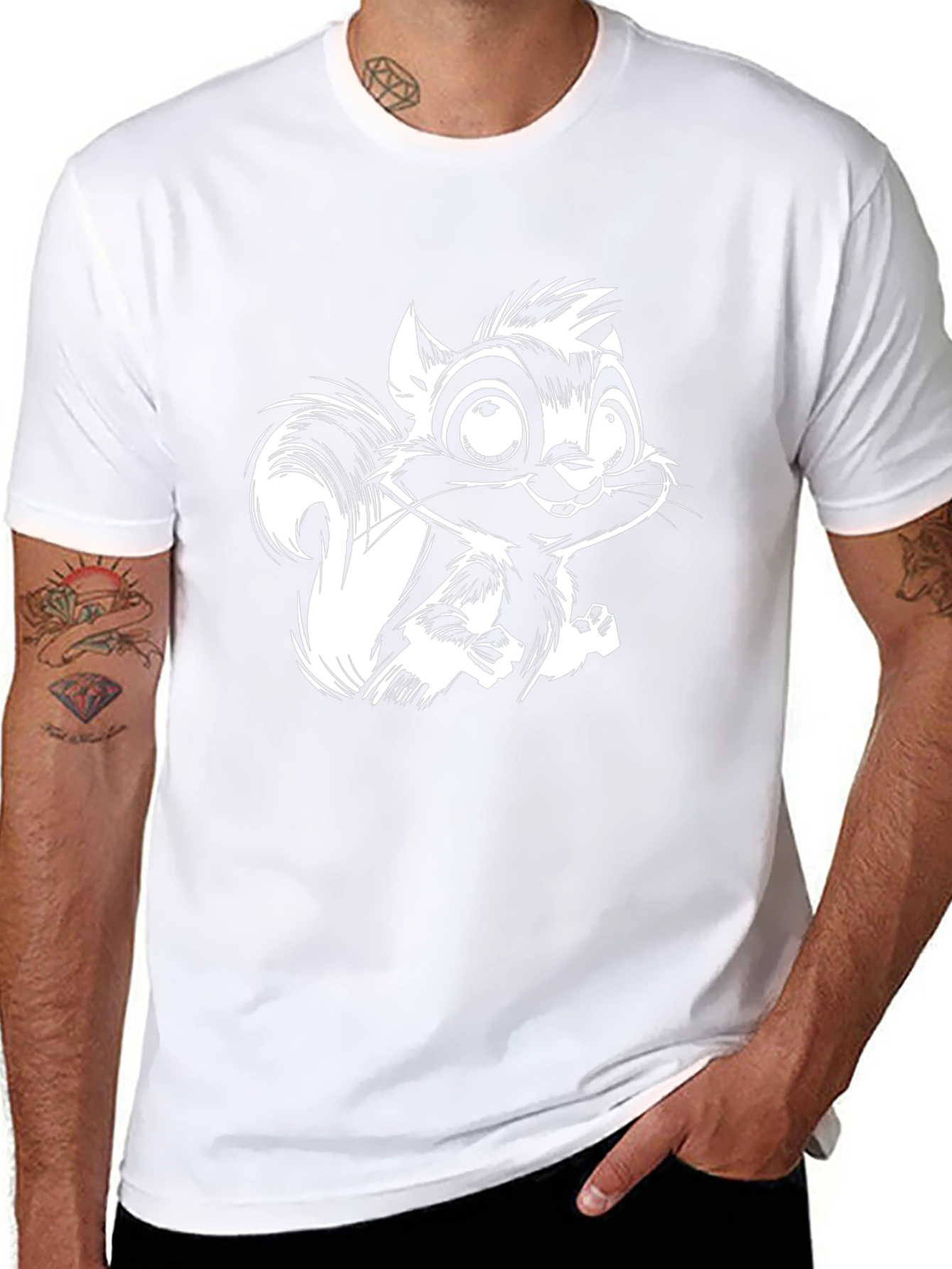 Squirrel Graphic Black T-Shirt