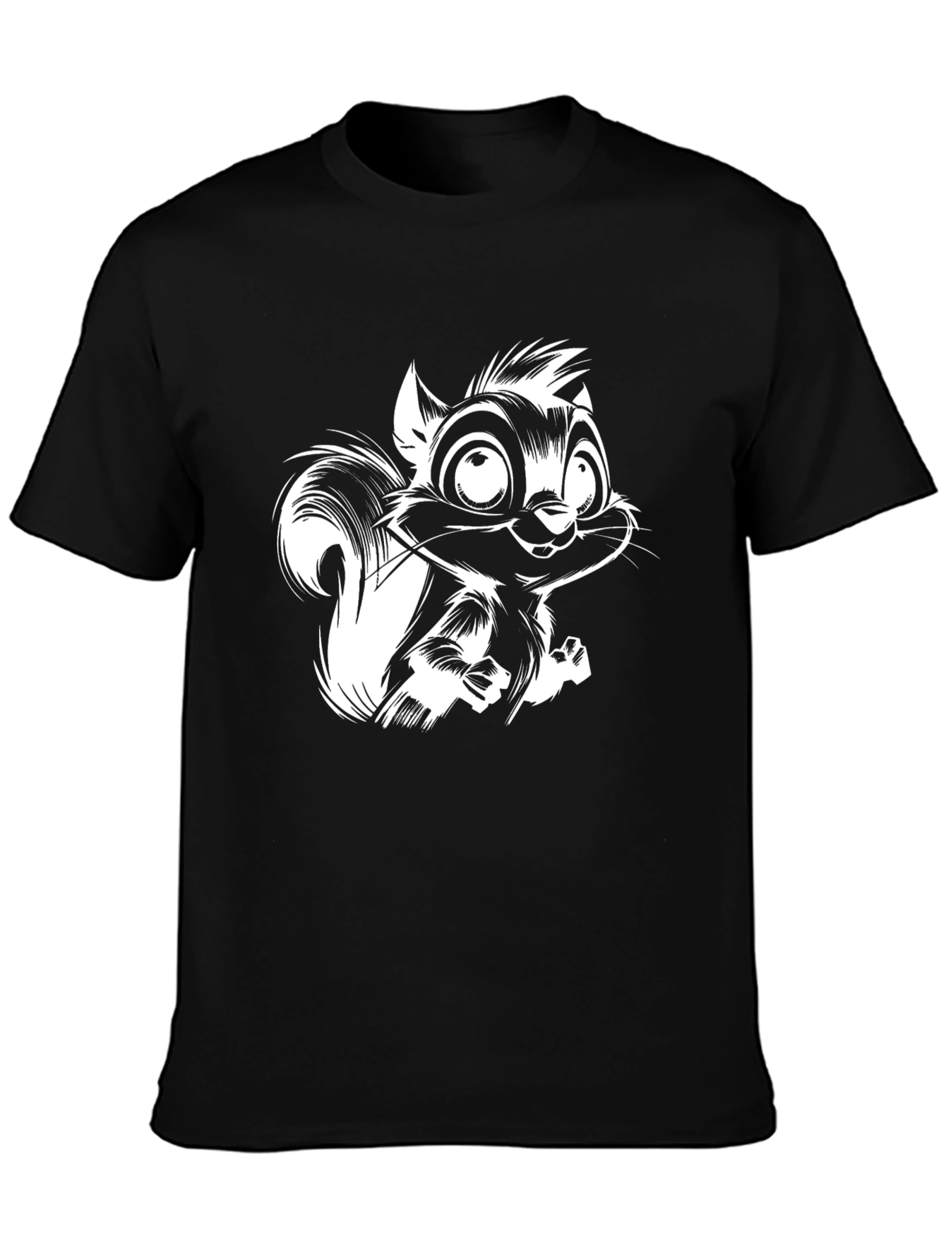 Squirrel Graphic Black T-Shirt