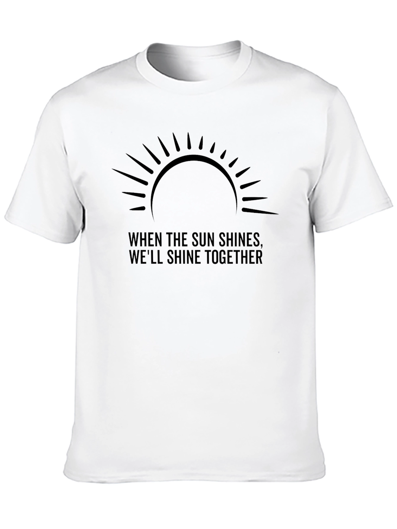 Sun Shine Together Black T-Shirt