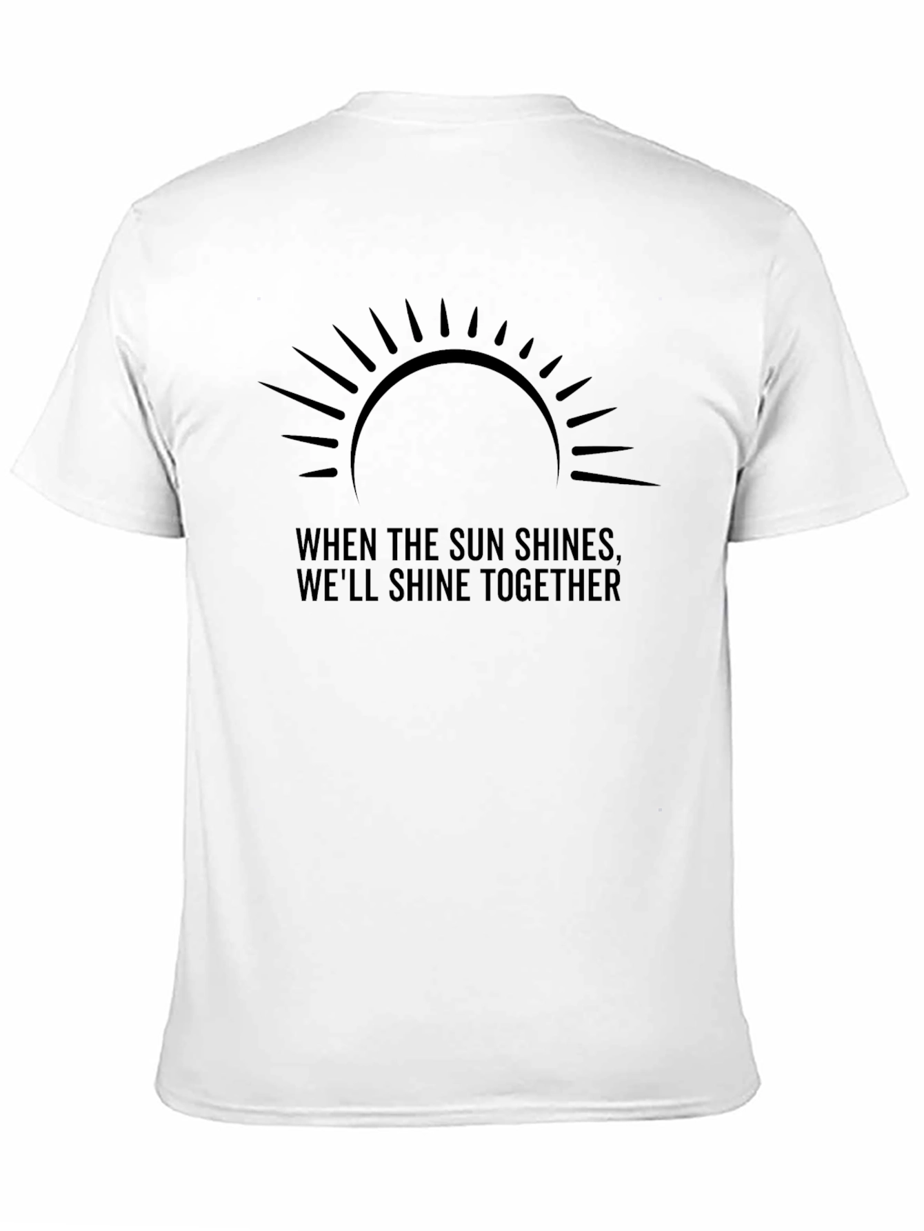 Sun Shine Together Black T-Shirt