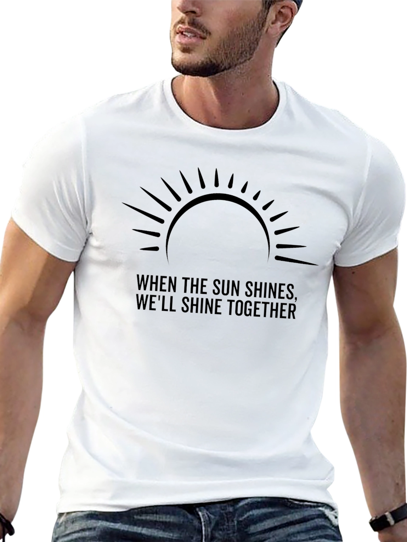 Sun Shine Together Black T-Shirt