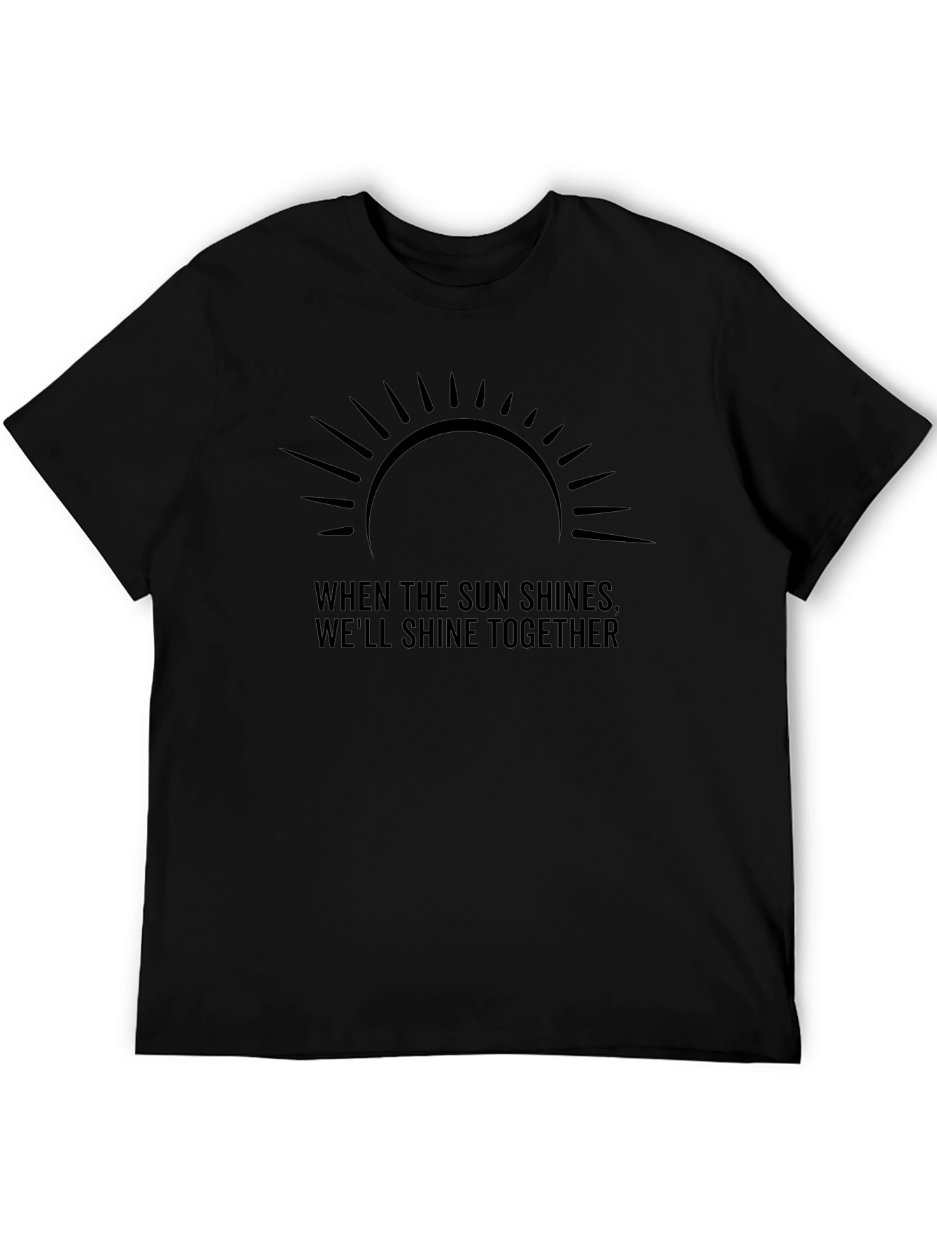 Sun Shine Together Black T-Shirt