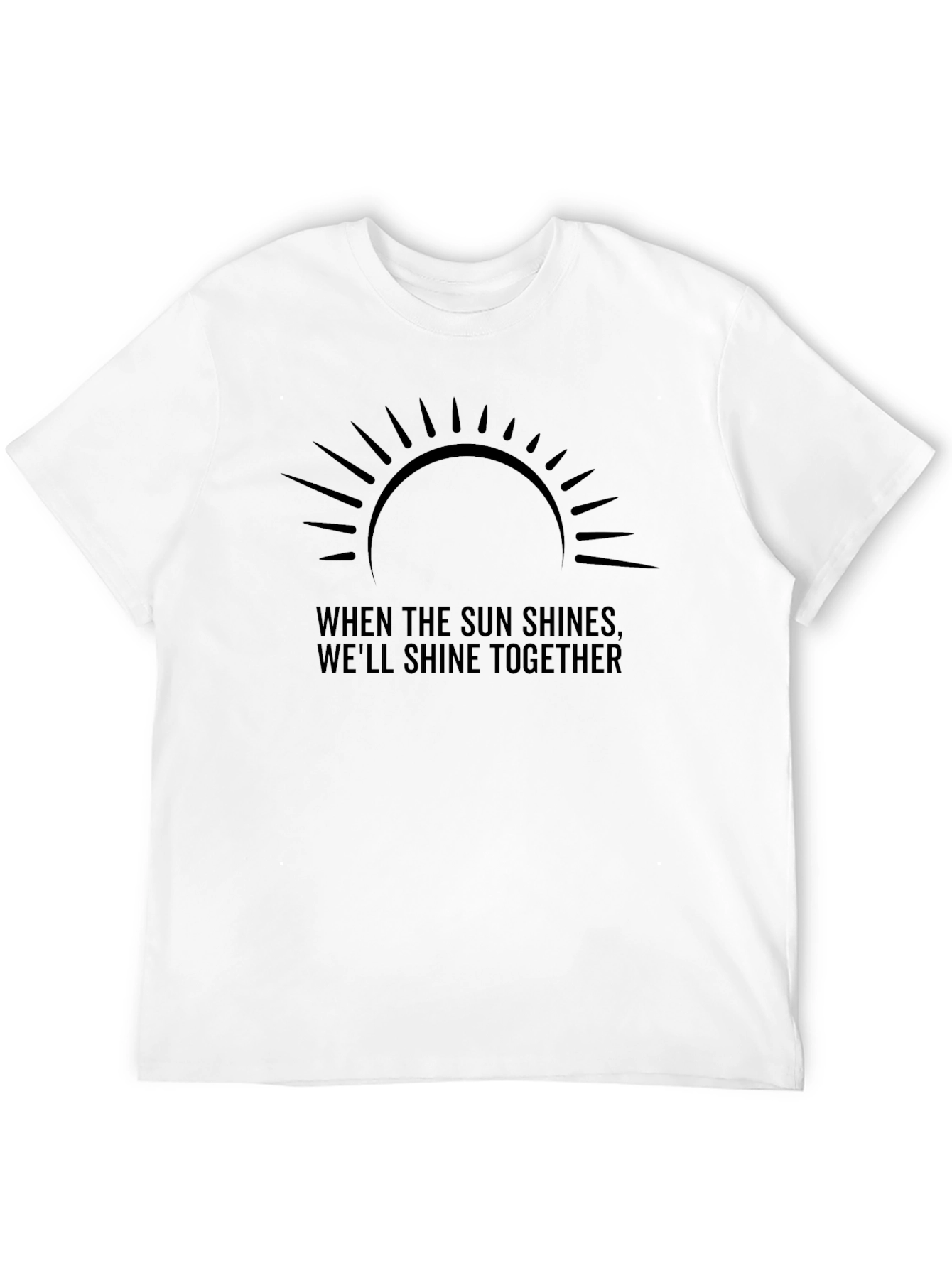 Sun Shine Together Black T-Shirt