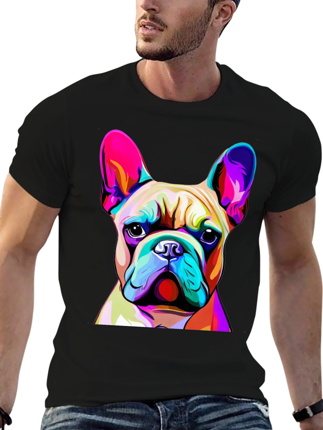 Vibrant French Bulldog Graphic Tee - Unique Design