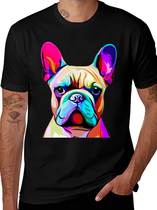 Vibrant French Bulldog Graphic Tee - Unique Design