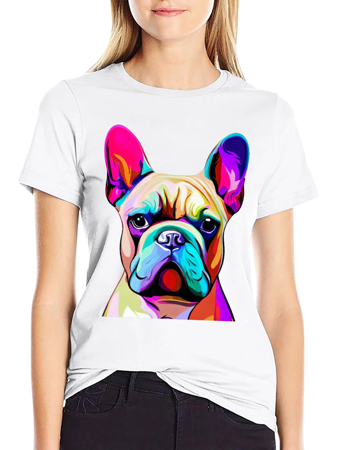 Vibrant French Bulldog Graphic Tee - Unique Design