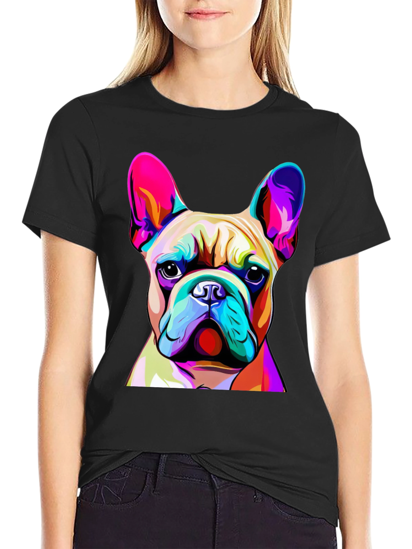 Vibrant French Bulldog Graphic Tee - Unique Design