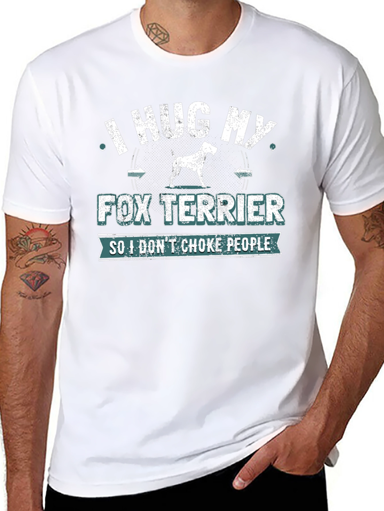 I Hug My Fox Terrier T-Shirt