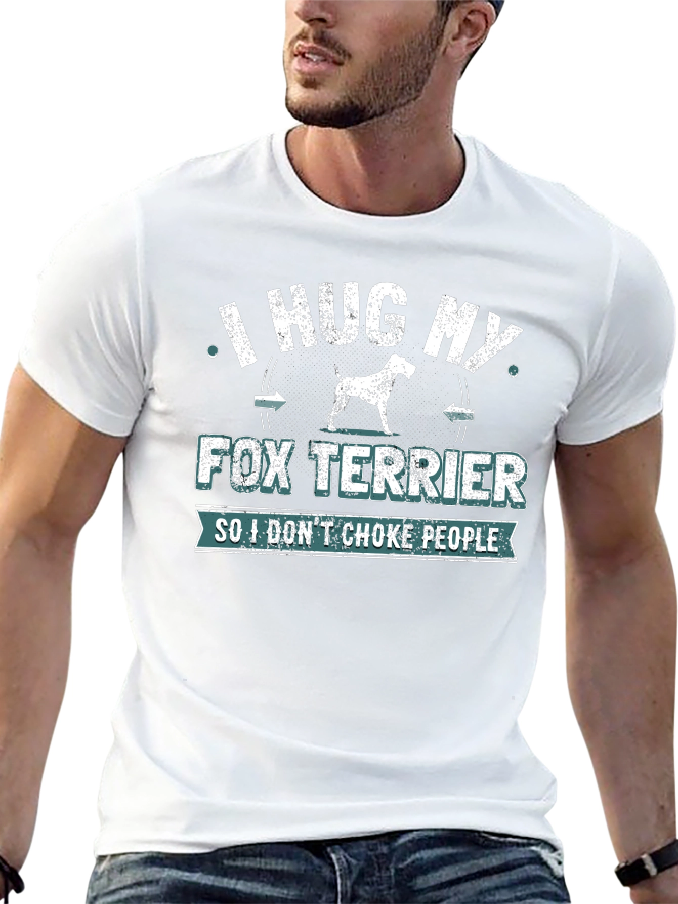 I Hug My Fox Terrier T-Shirt