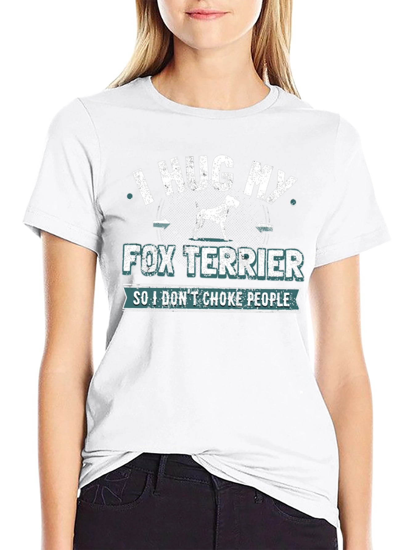 I Hug My Fox Terrier T-Shirt