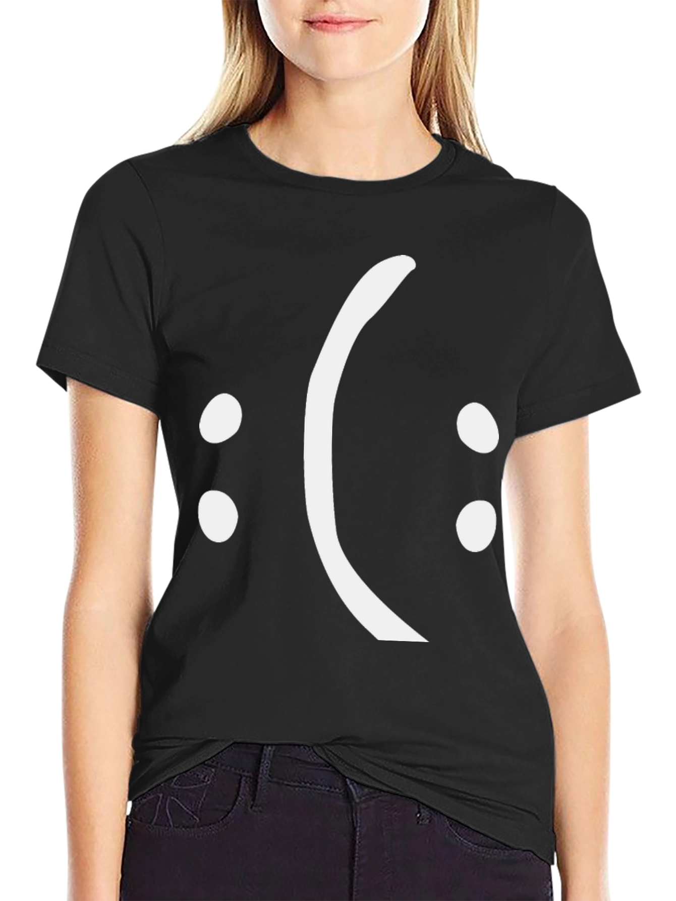 Sad Face T-Shirt - Express Your Mood!