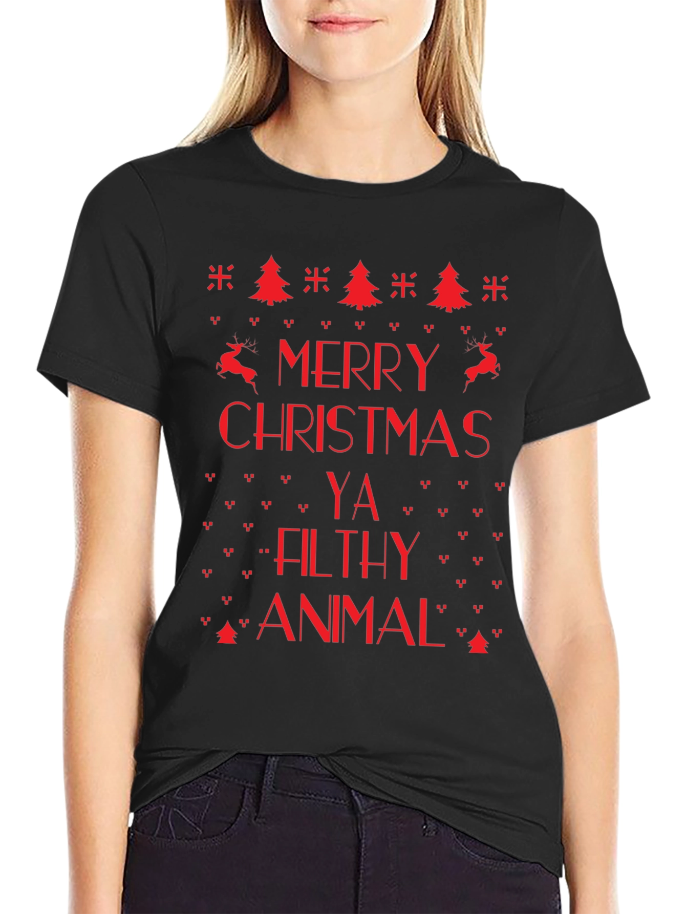 Merry Christmas Ya Filthy Animal Tee