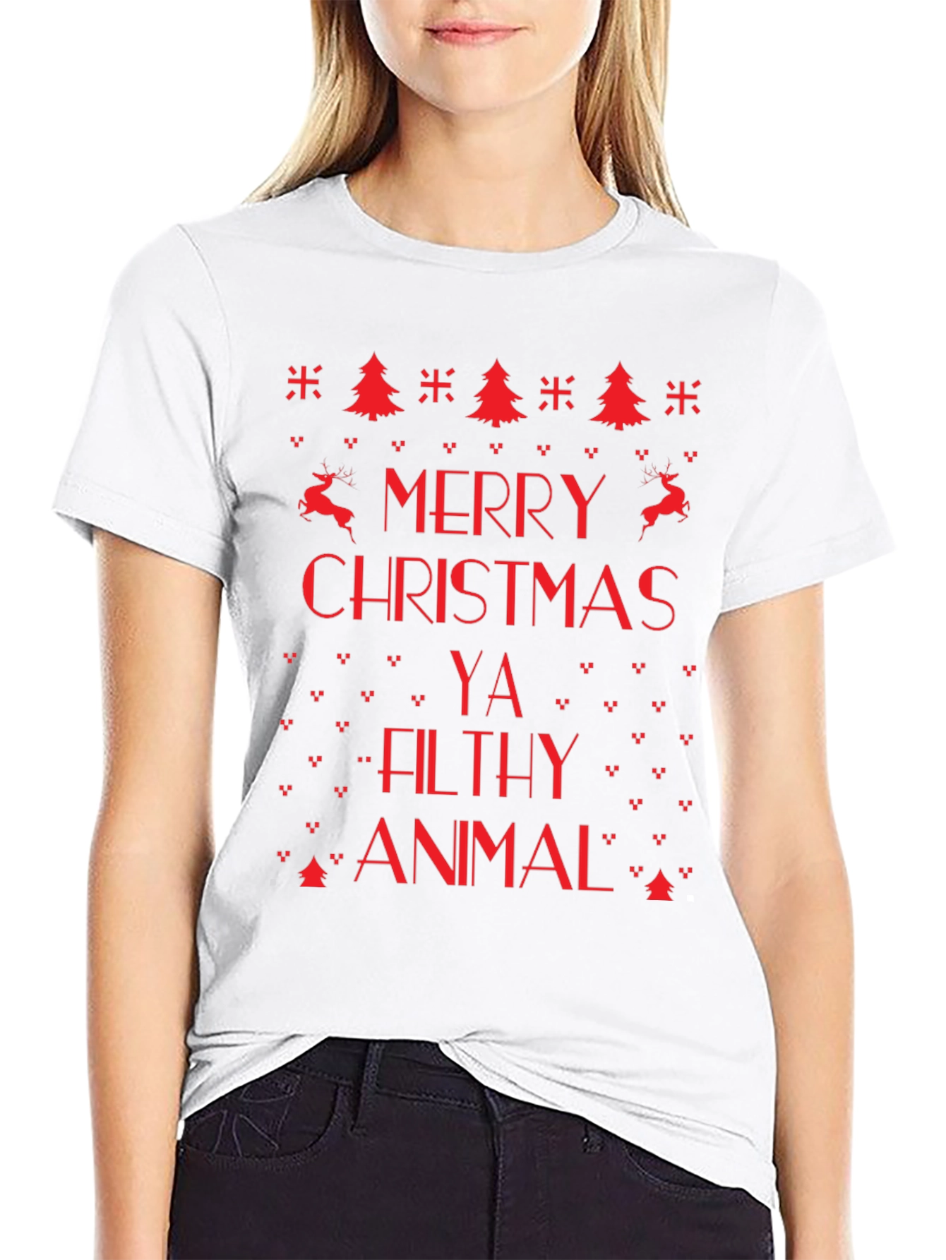 Merry Christmas Ya Filthy Animal Tee